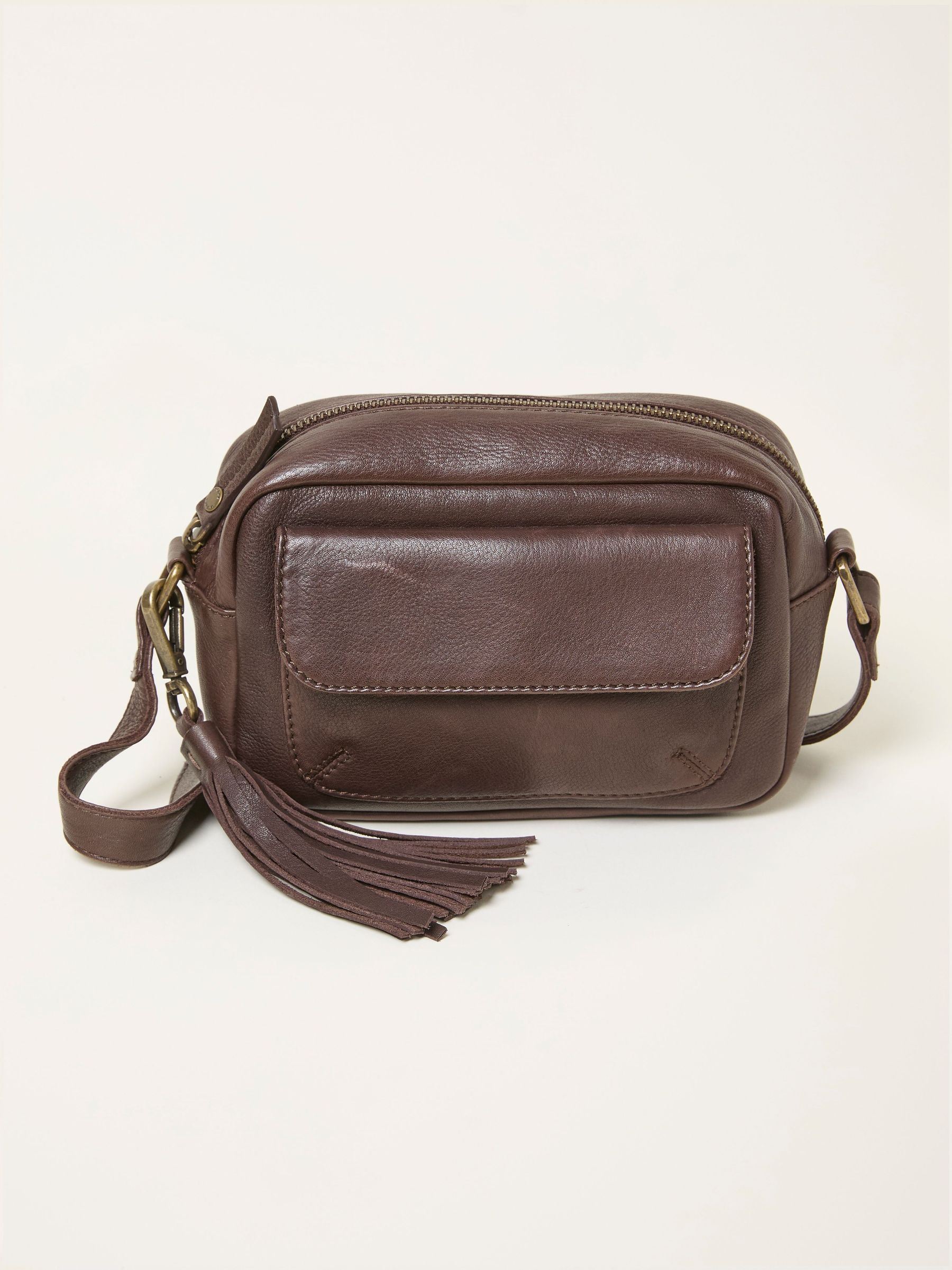 Vienna Chocolate Brown Tassel Crossbody Bag (F65893) | £65.50