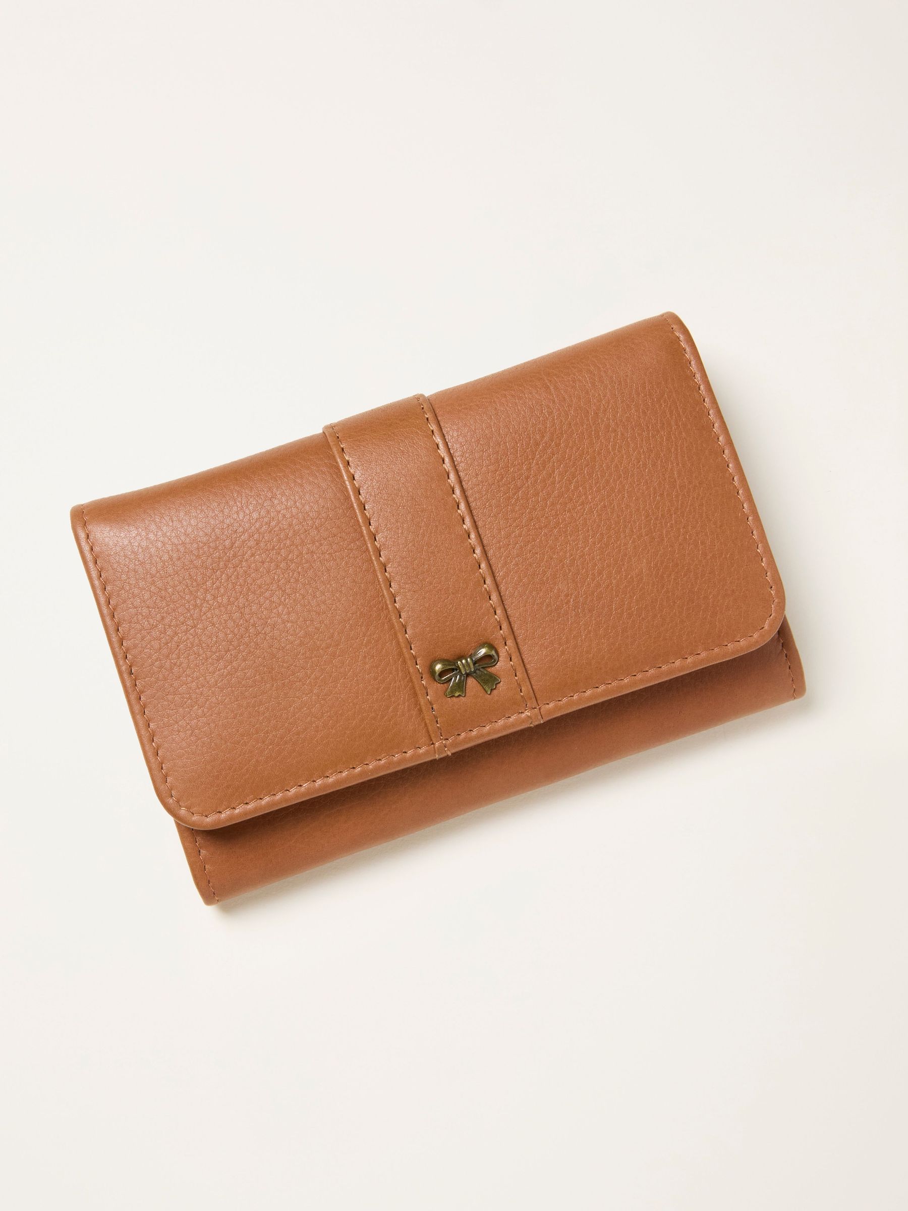 Tan Brown Bow Detail Leather Purse (F65957) | £35.50