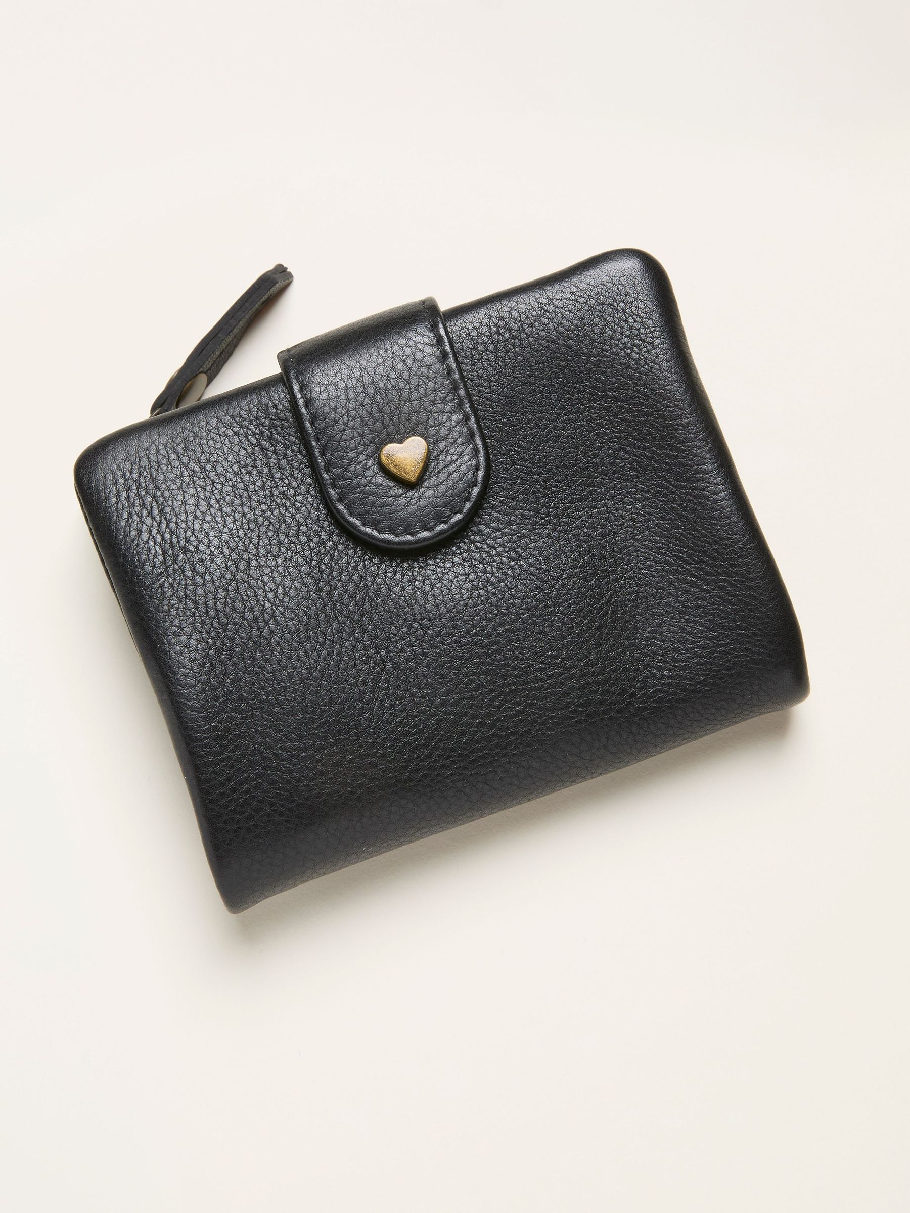 Black Heart Detail Leather Purse (F65959) | £30.50