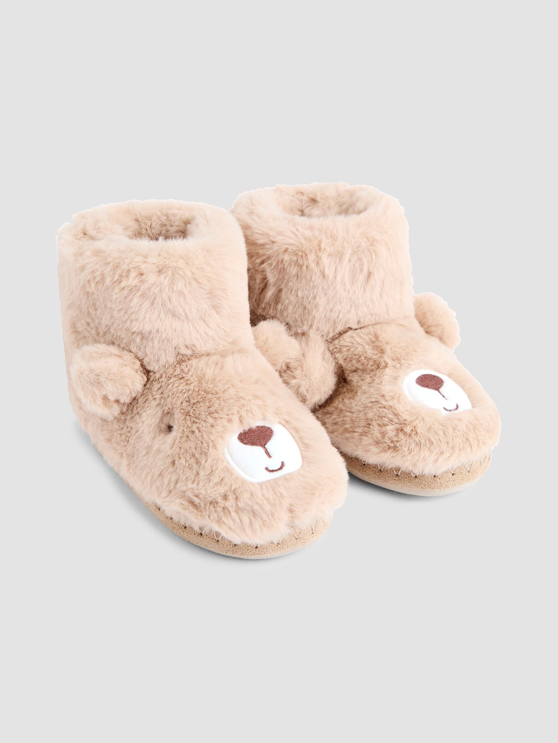 Brown Bear Plush Slipper Boots (F67065) | £19.50