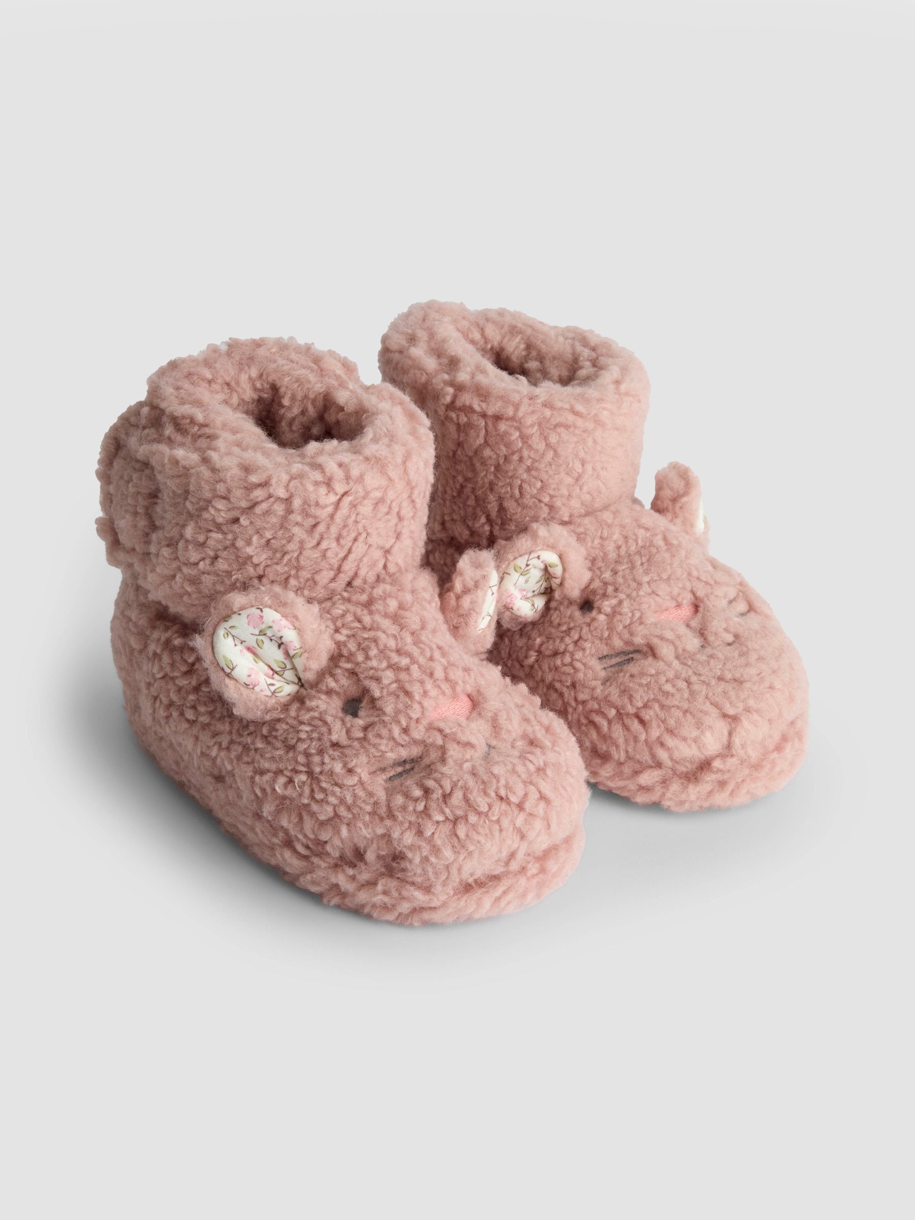 Pink Mouse Borg Slipper Boots (F67072) | £19.50