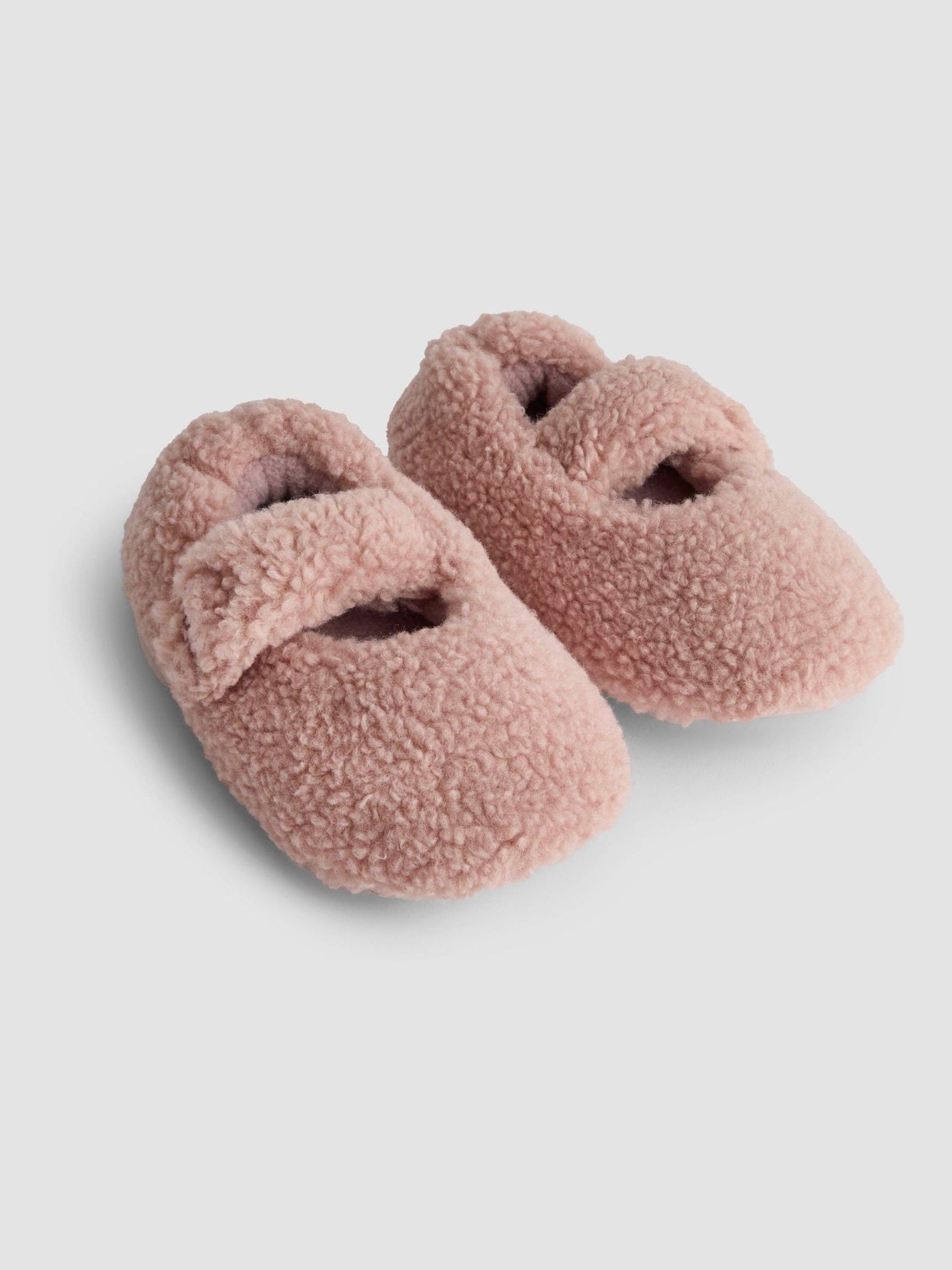 Pink Borg Ballet Pump Slippers (F67087) | £17.50