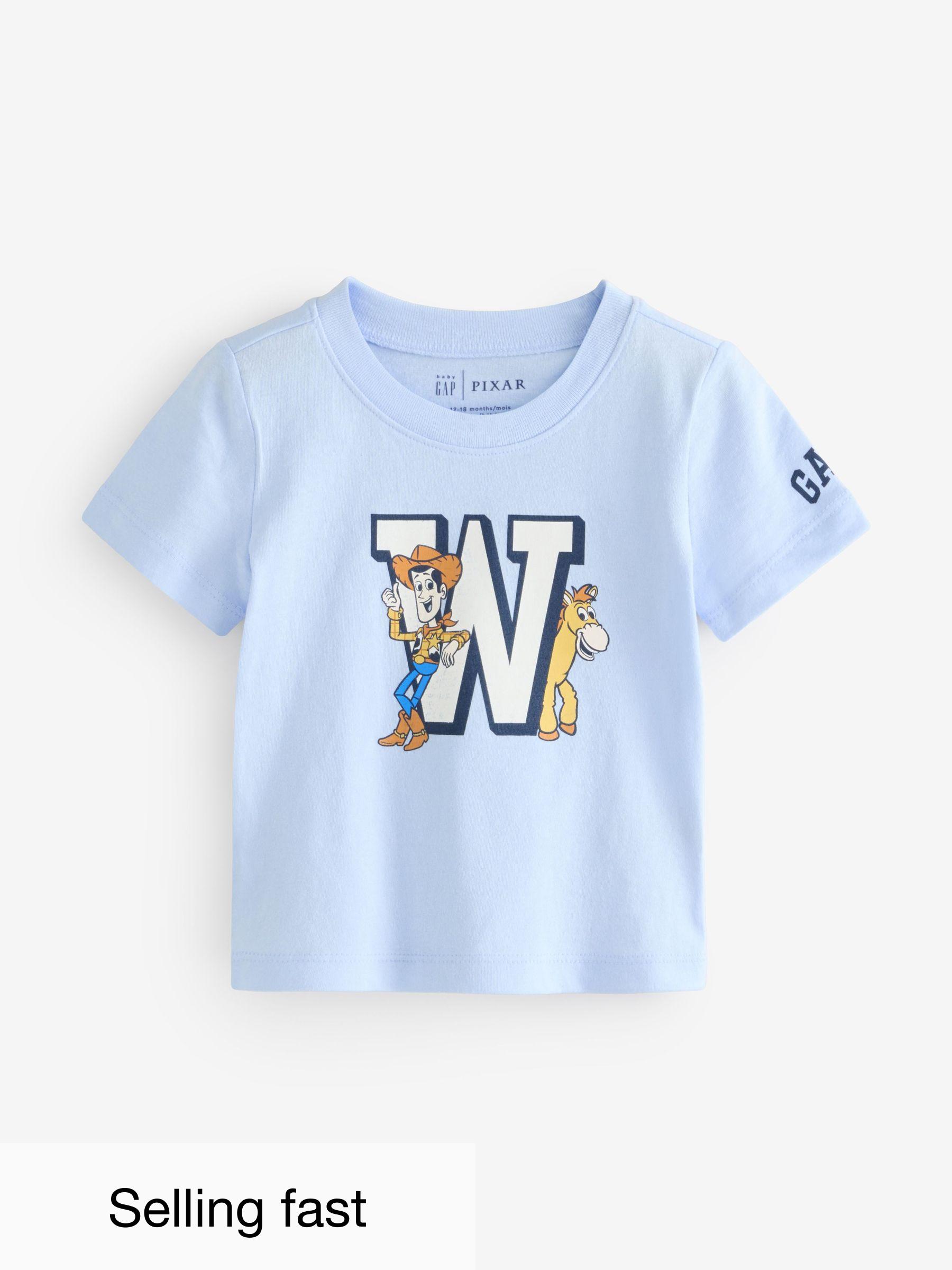 Blue Woody & Bullseye Disney Toy Story Short Sleeve Logo T-Shirt (6mths-5yrs) (F68313) | £14