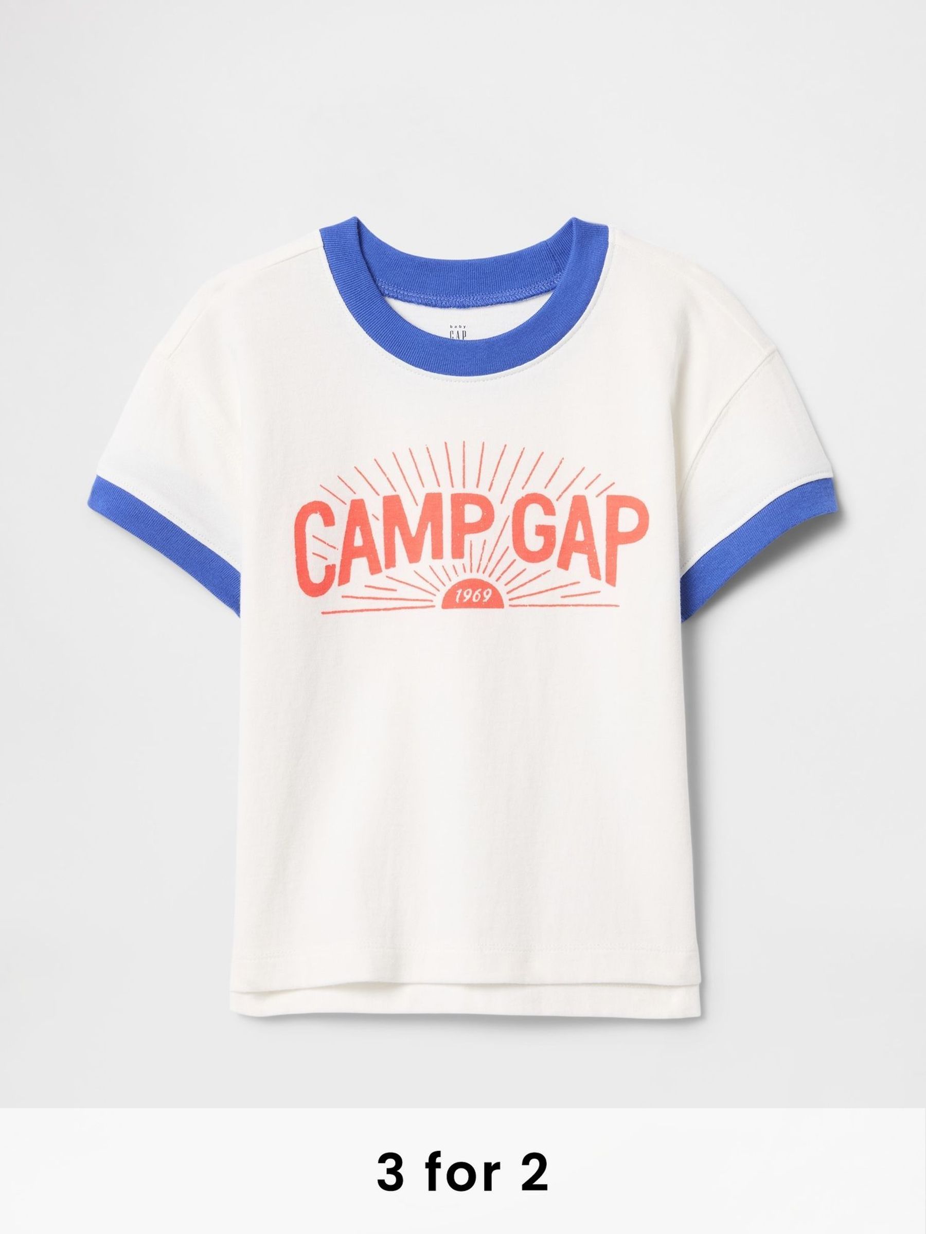 White Camp Short Sleeve T-Shirt (6mths-5yrs) (F68336) | £10