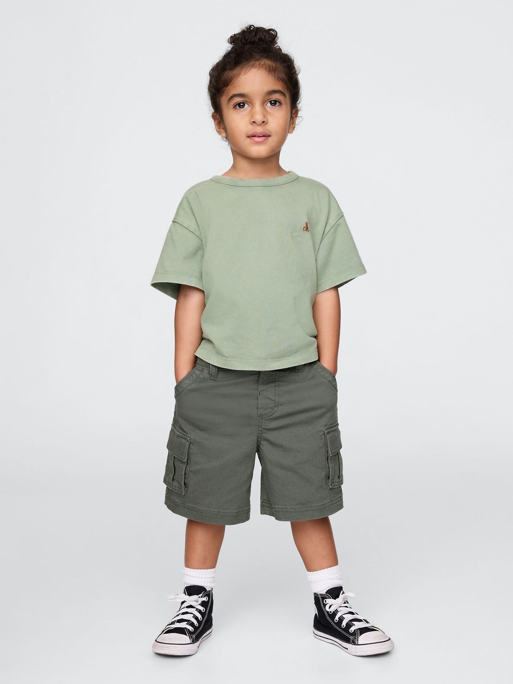 Green Pull On Cargo Shorts (6mths-5yrs) (F68342) | £18