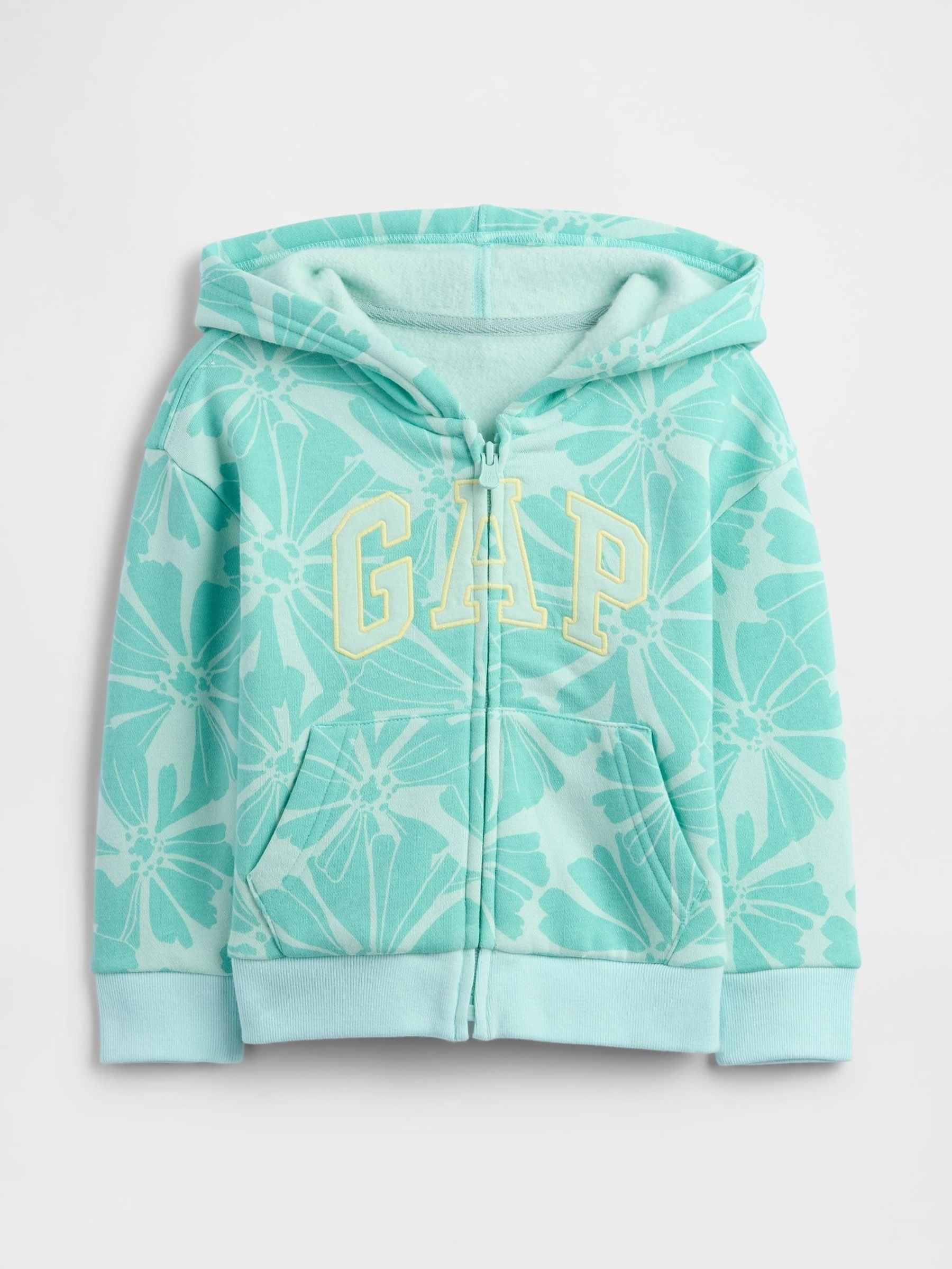 Green Logo Fleece-Lined Zip Up Hoodie (6mths-5yrs) (F69145) | £20