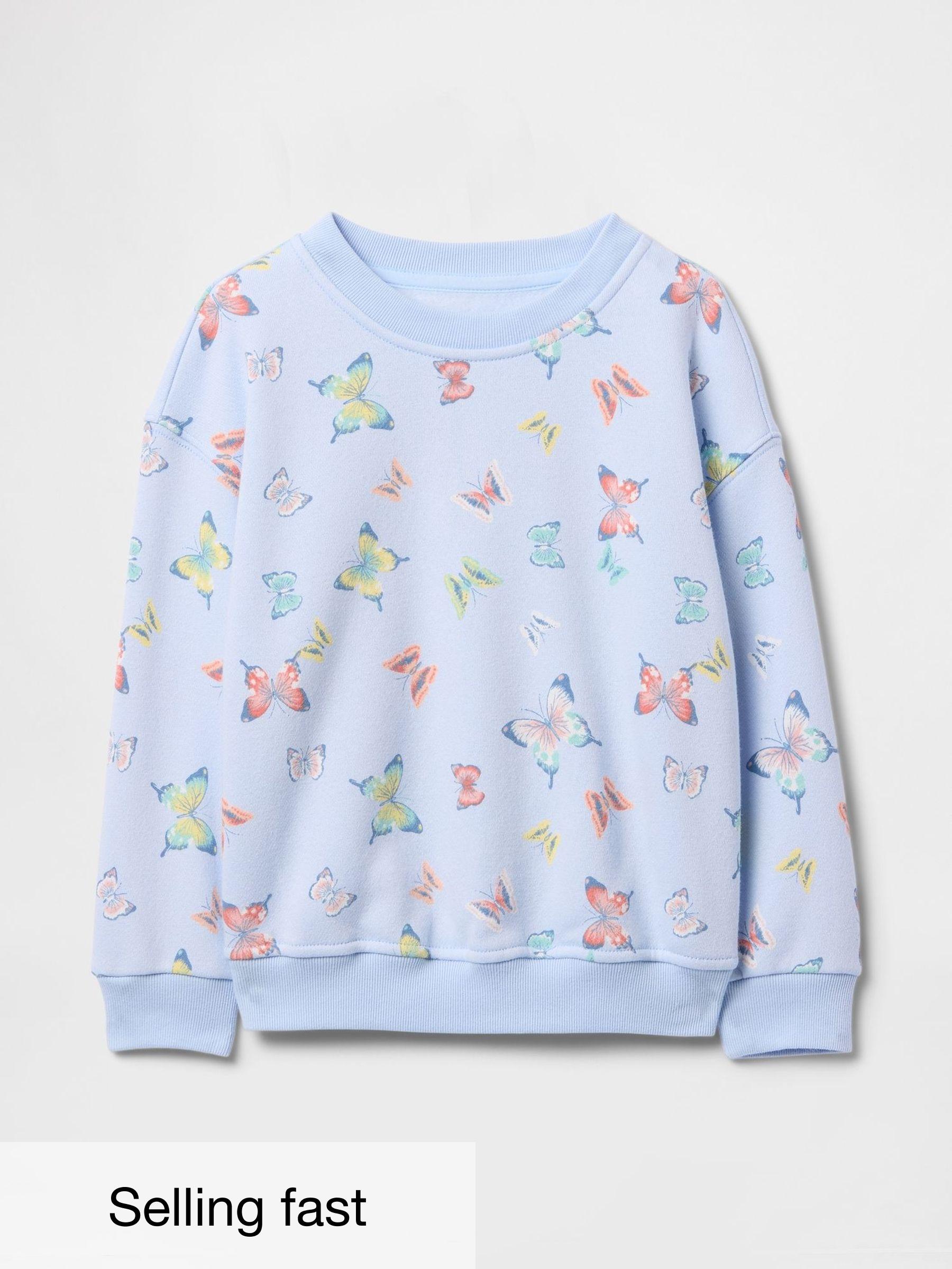 Blue Butterfly Vintage Soft Sweatshirt (6mths-5yrs) (F69146) | £18