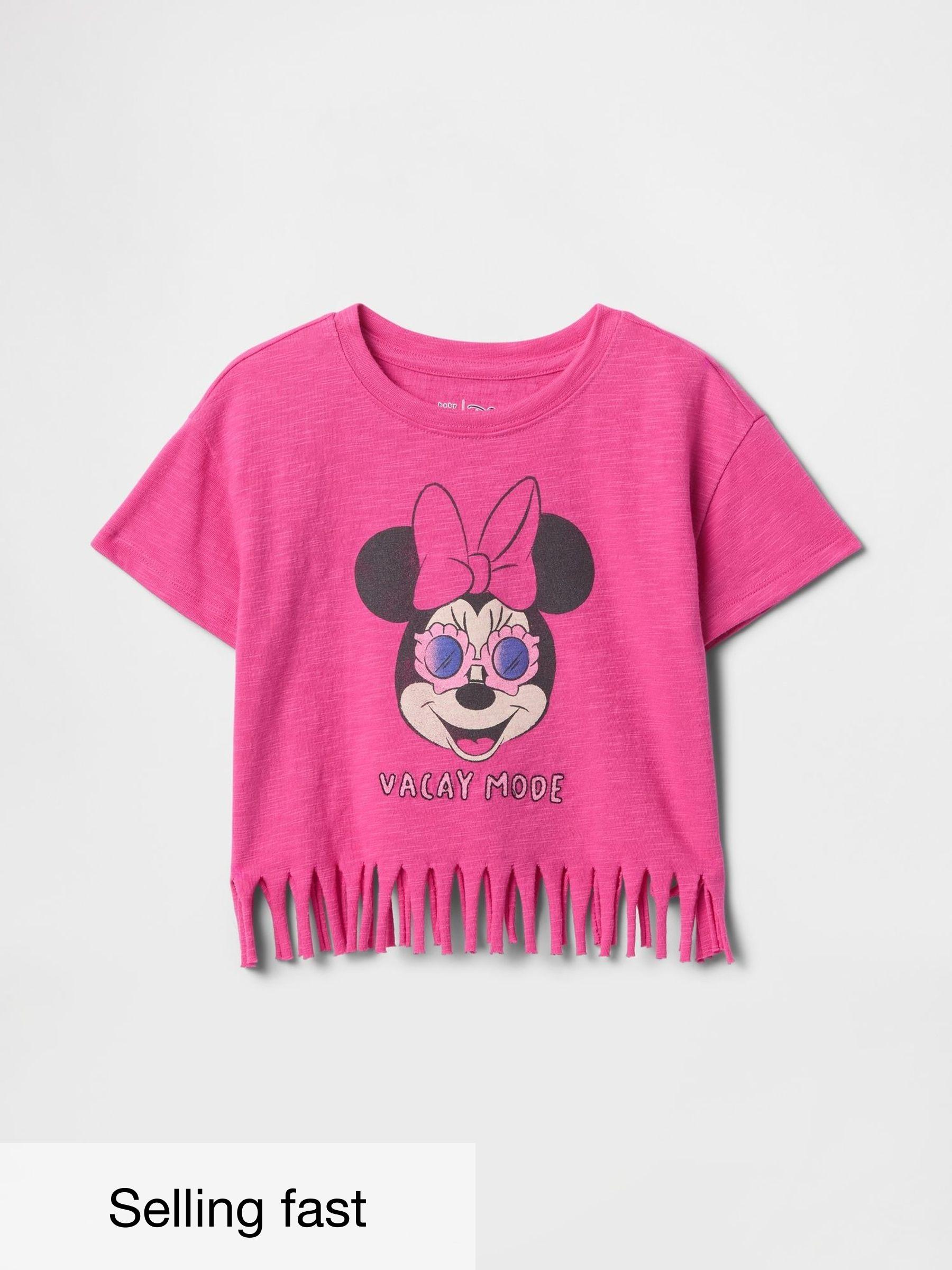 Pink Minnie Mouse Disney Short Sleeve Fringe T-Shirt (6mths-5yrs) (F69151) | £16
