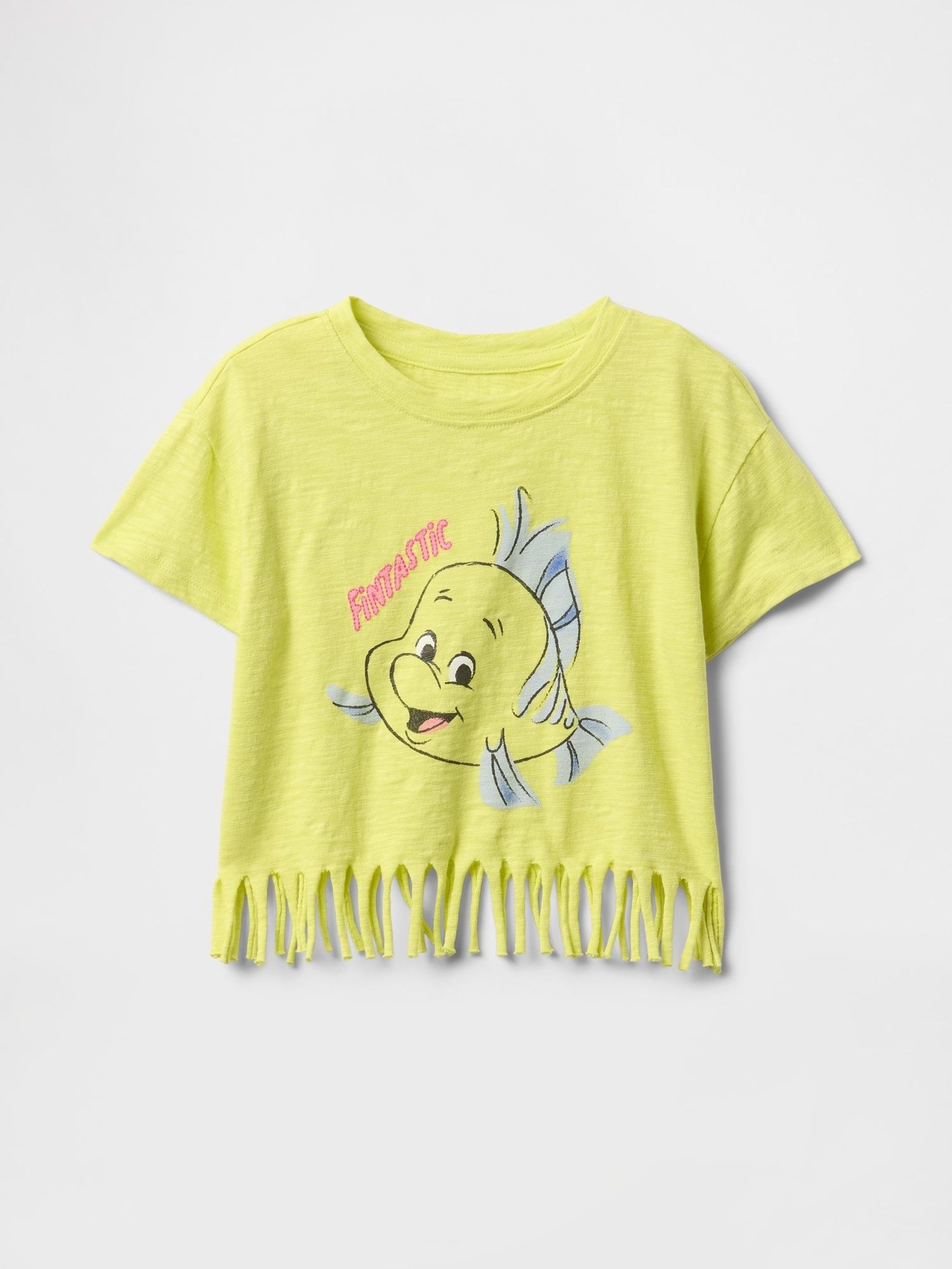 Yellow Flounder Disney Short Sleeve Fringe T-Shirt (6mths-5yrs) (F69156) | £16