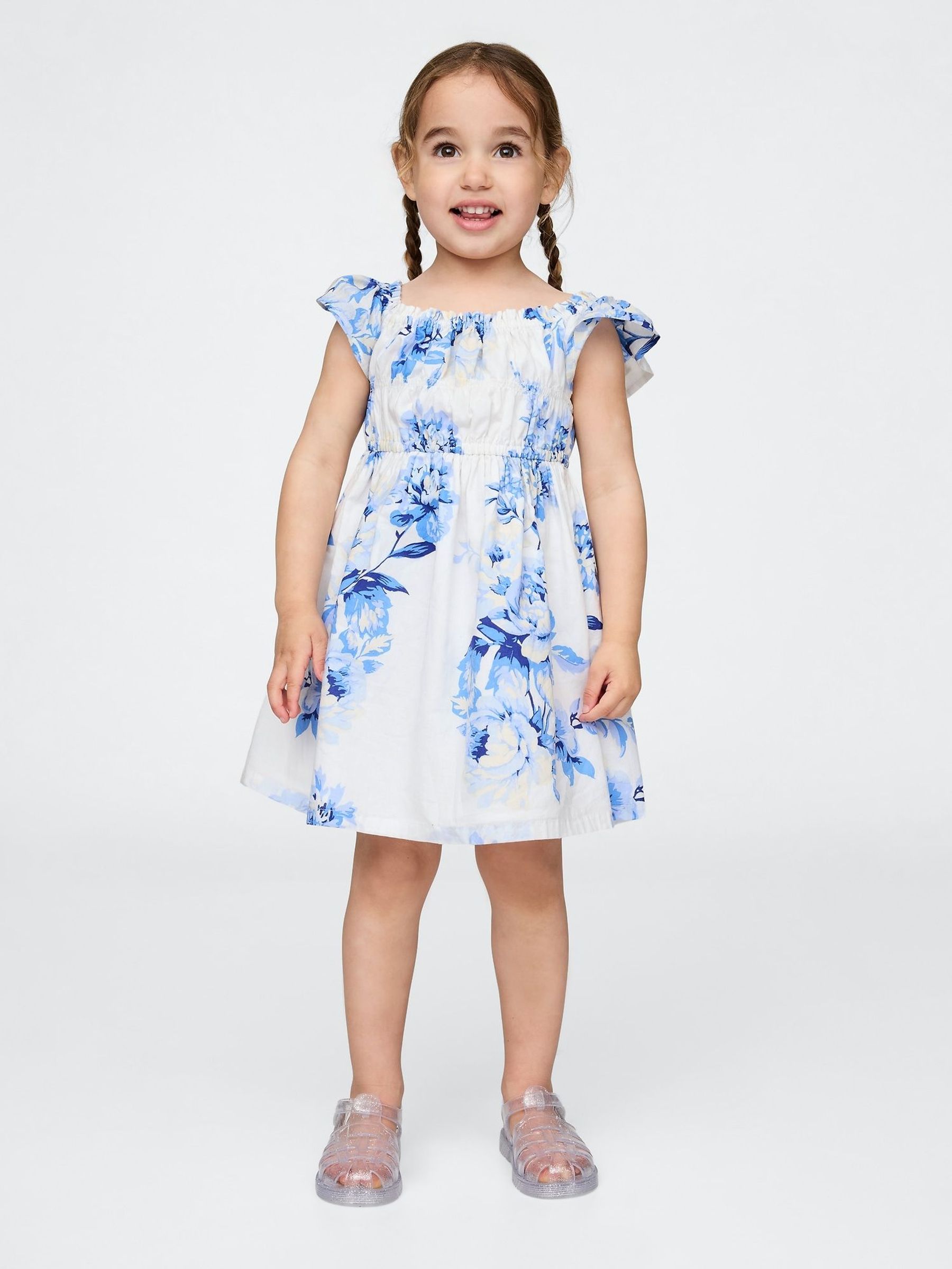 Blue Linen-Cotton Lemon Dress (6mths-5yrs) (F69160) | £25