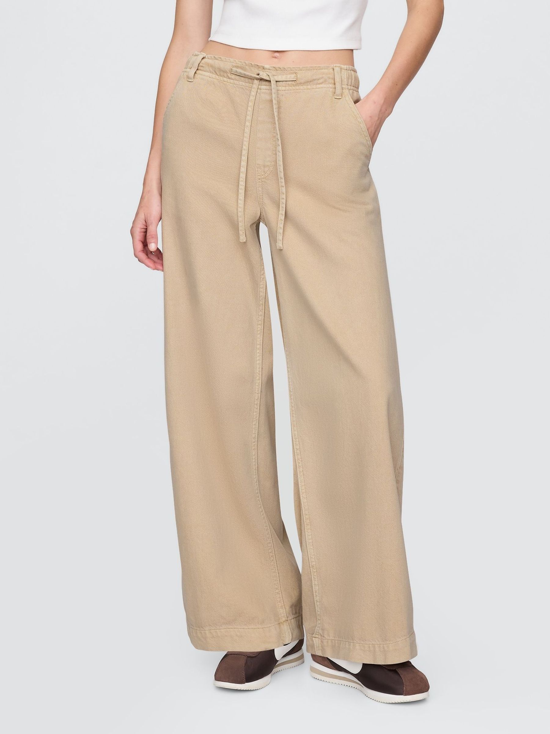 Beige Mid Rise UltraSoft Easy Baggy Jeans (F69200) | £55