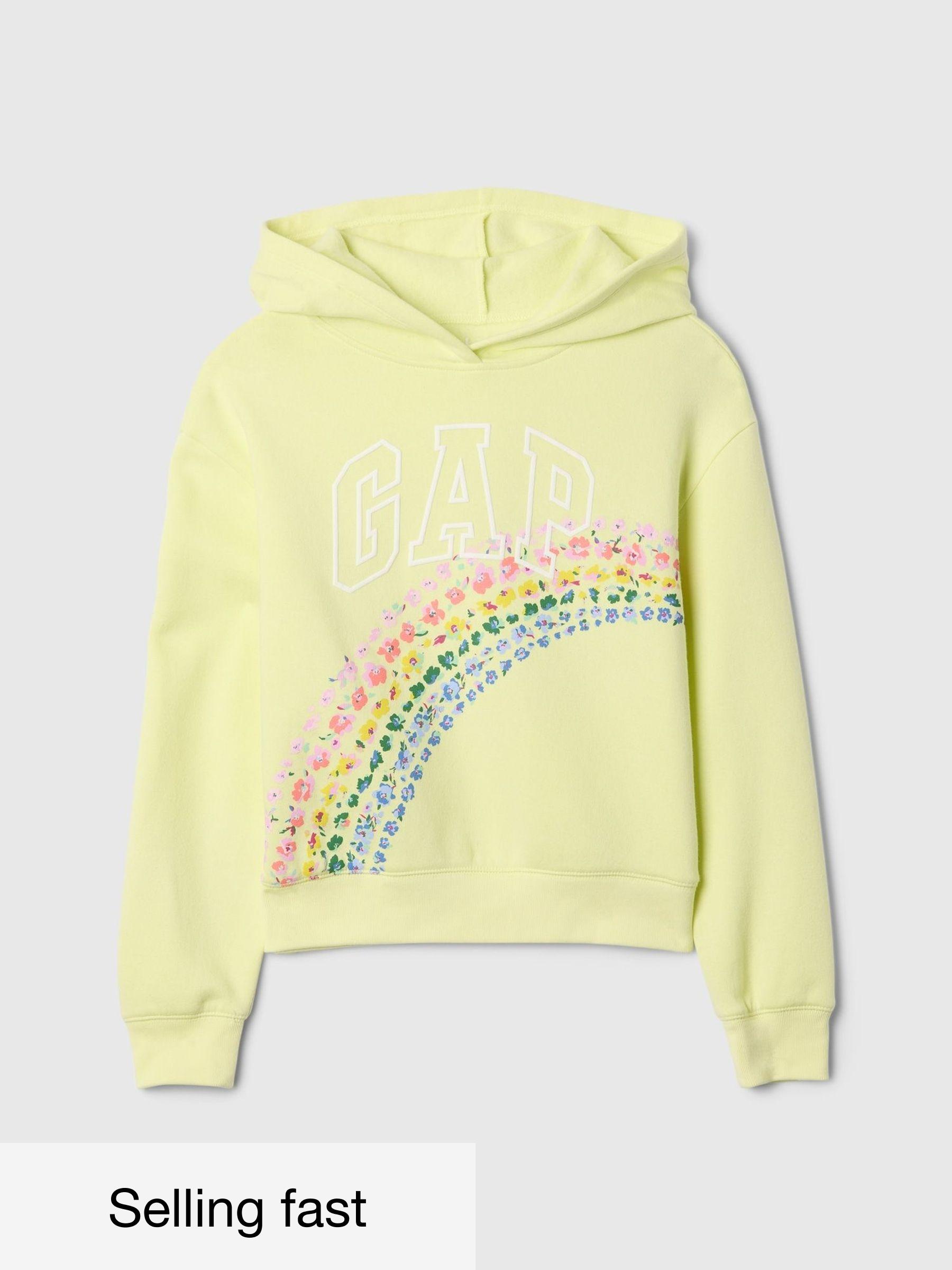 Yellow Vintage Relaxed Logo Hoodie (4-13yrs) (F69219) | £20