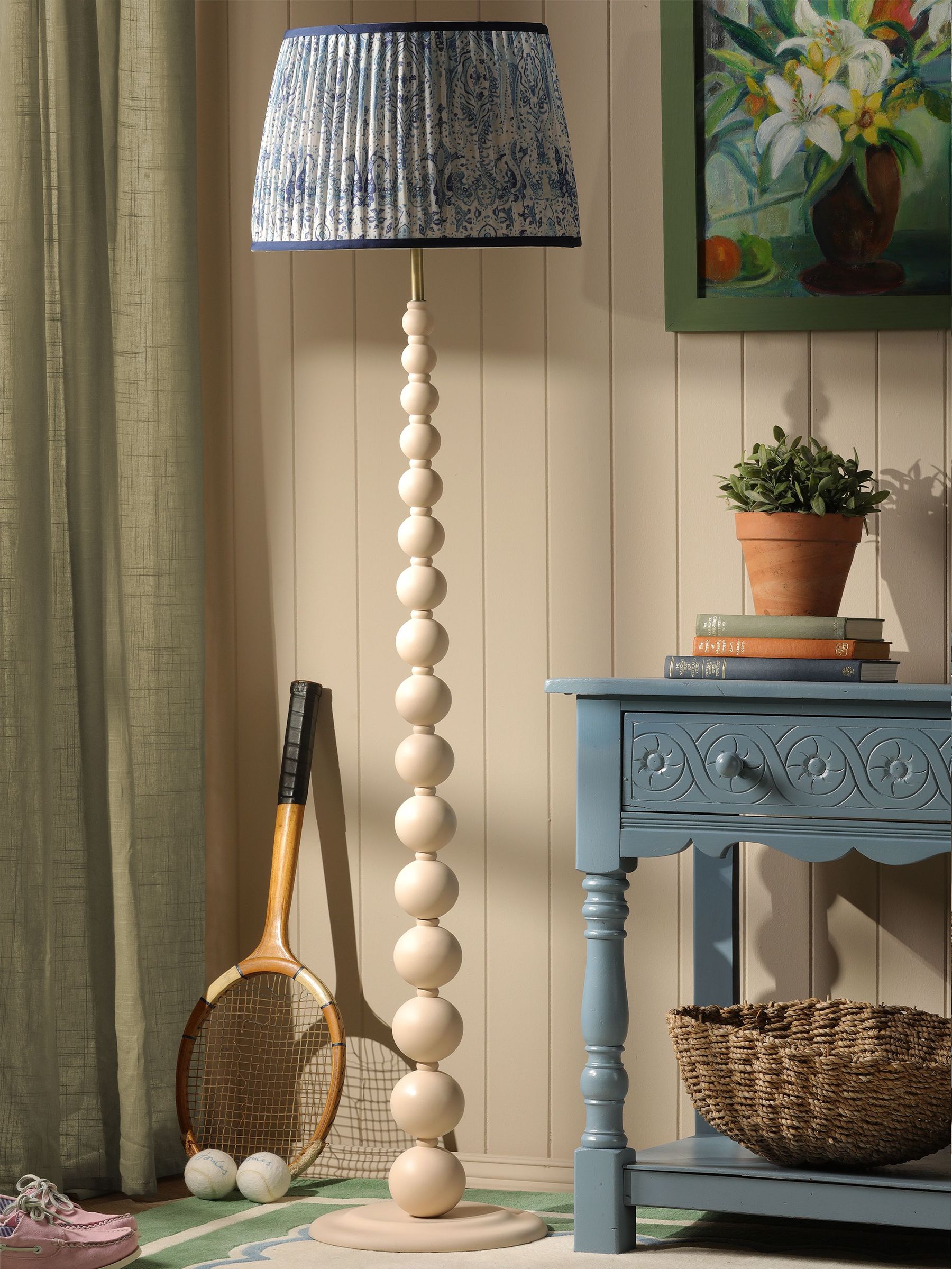 Cream Harewood Floor Lamp (F69261) | £250