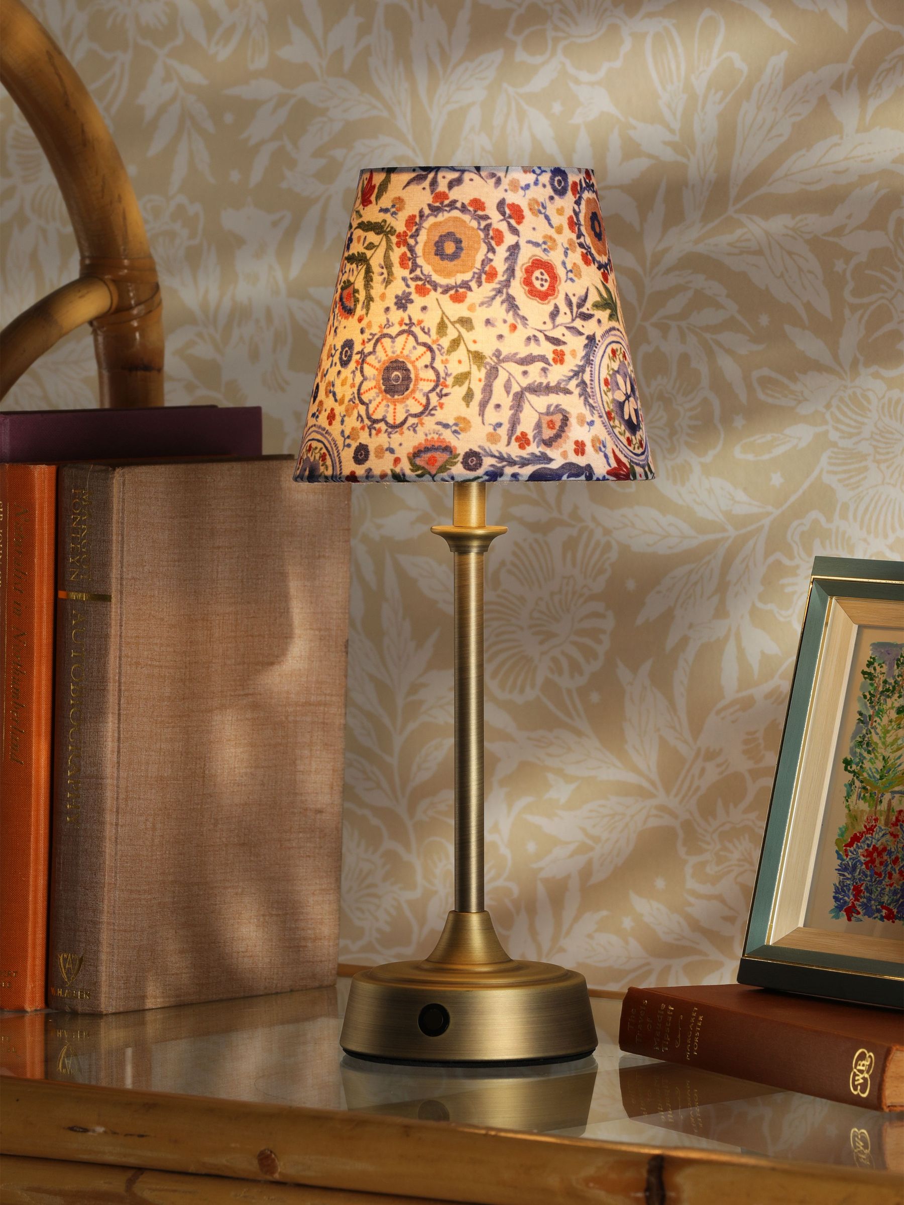 White & Blue Apsley Rechargeable Led Wireless Table Lamp (F69269) | £50