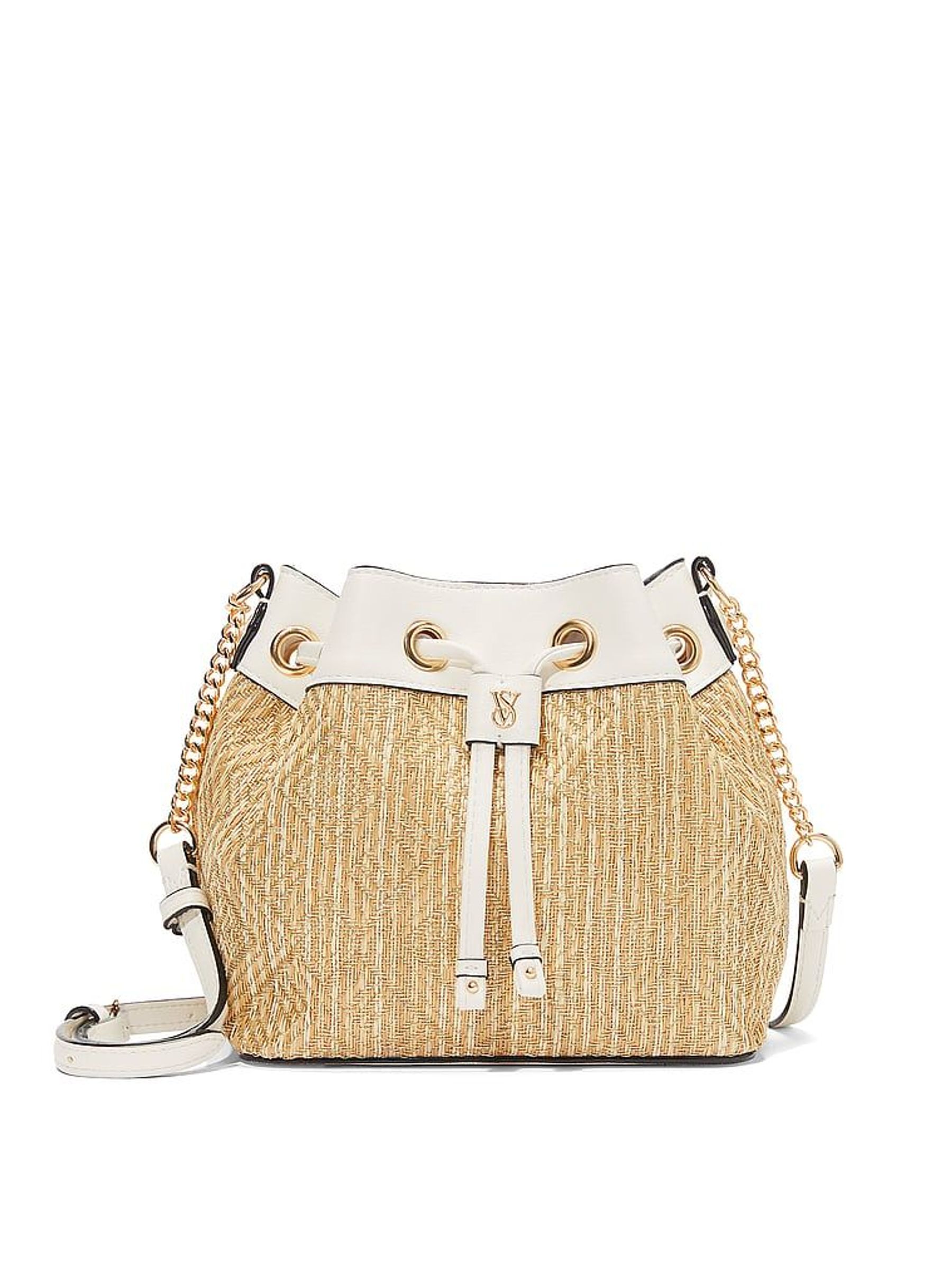 Brown Straw Mini Bucket Bag (F69418) | £55