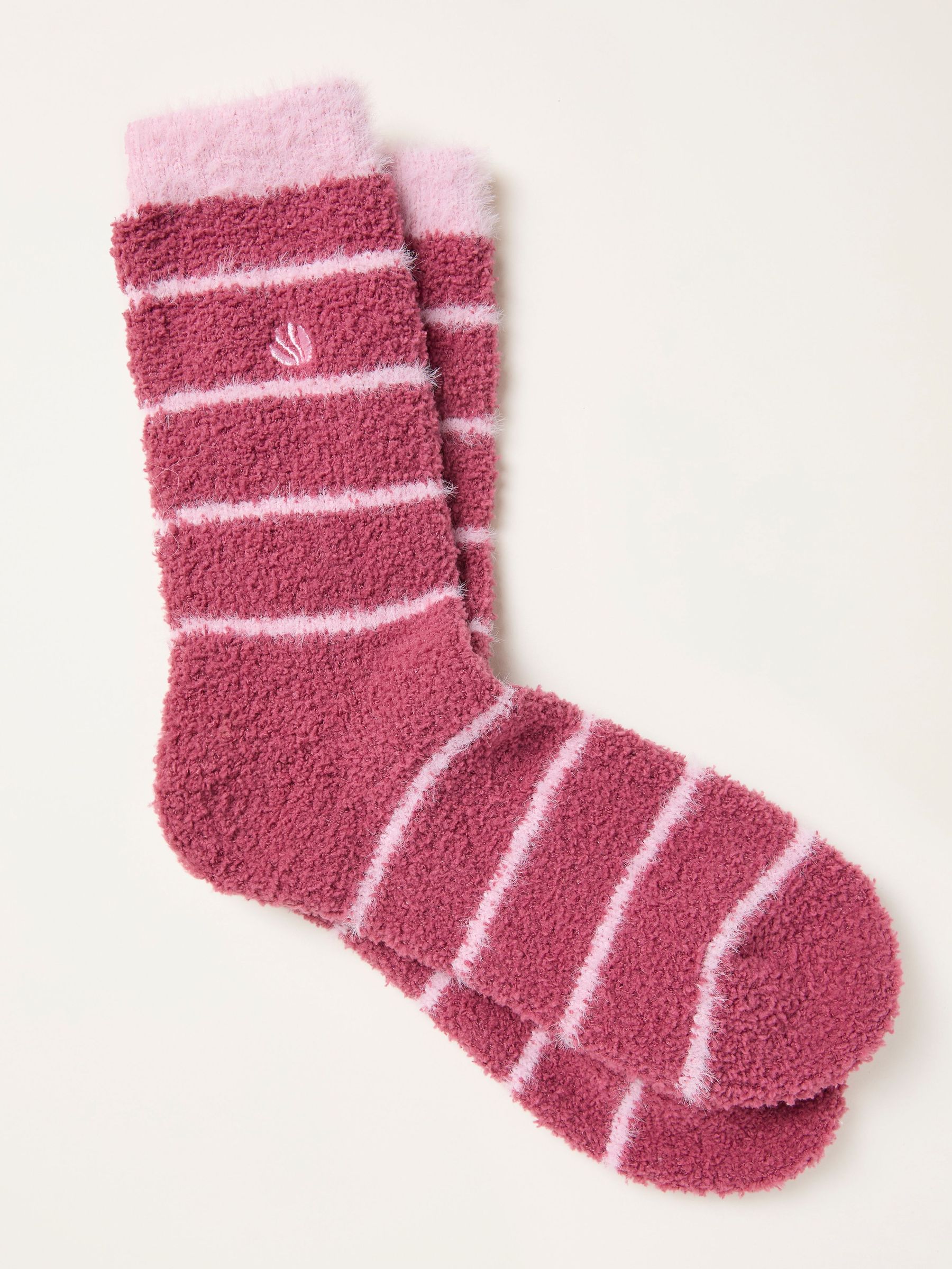 Green Fluffy Striped Socks (F69494) | £10.50