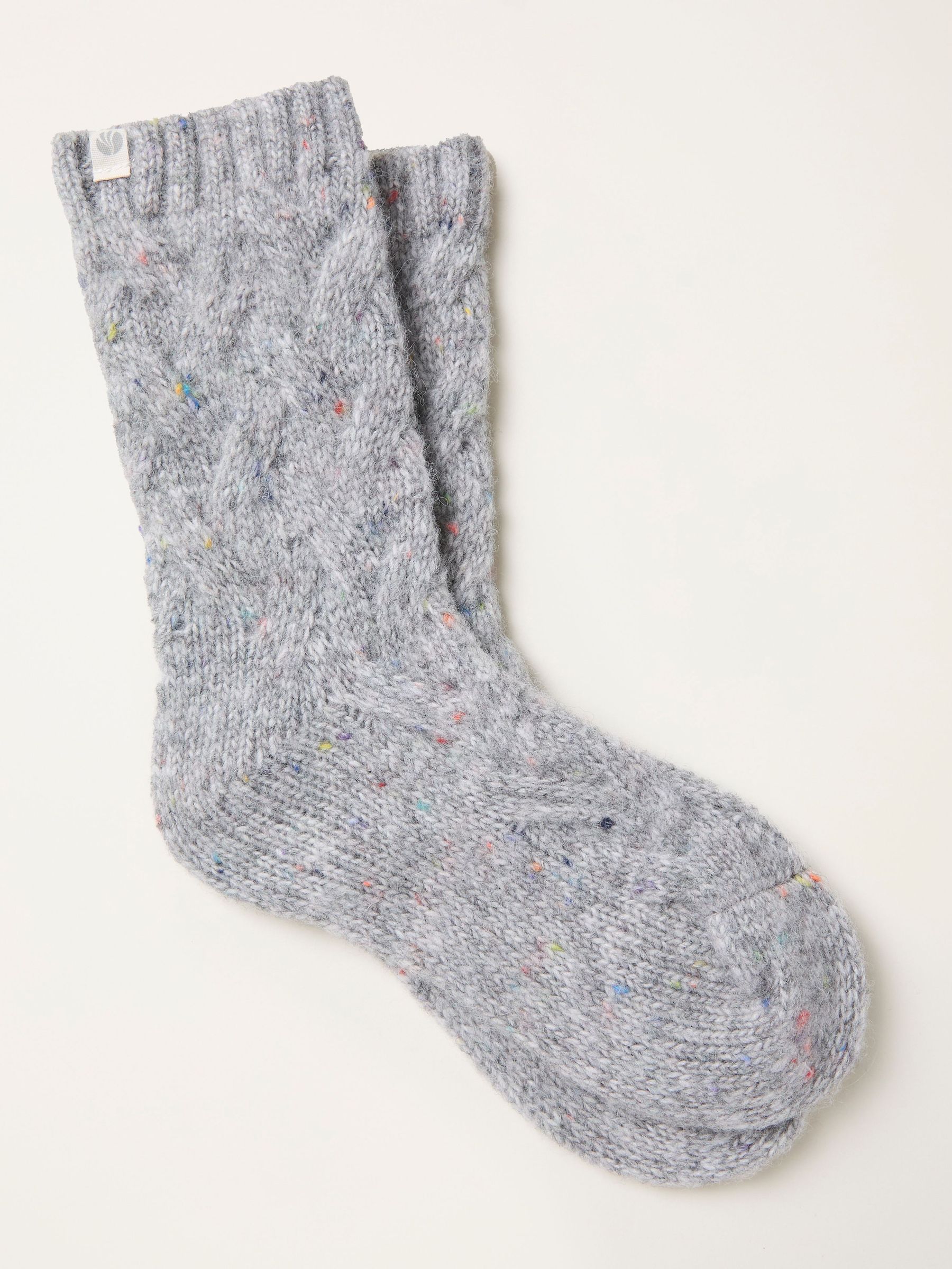 Grey Cable Lounge Socks (F69495) | £14