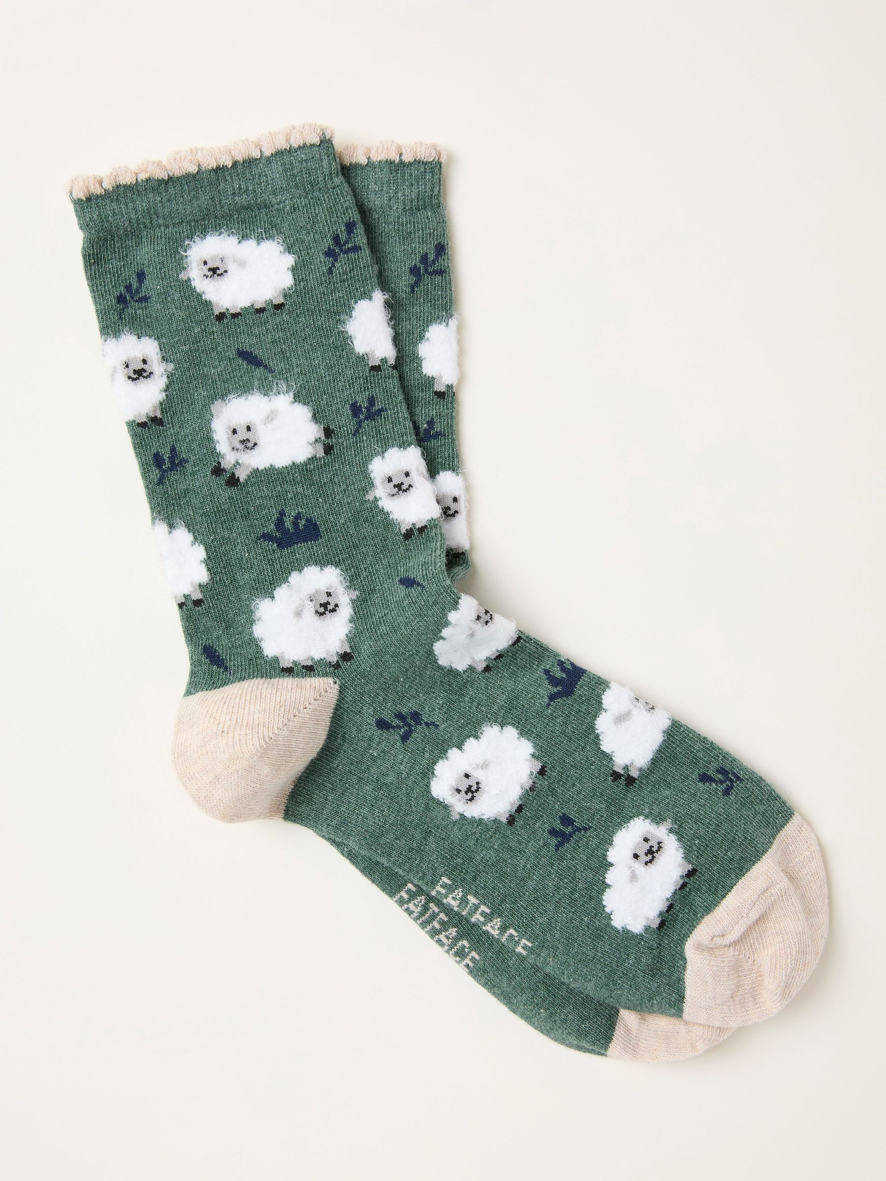 Green Sheep Socks (F69510) | £7.50