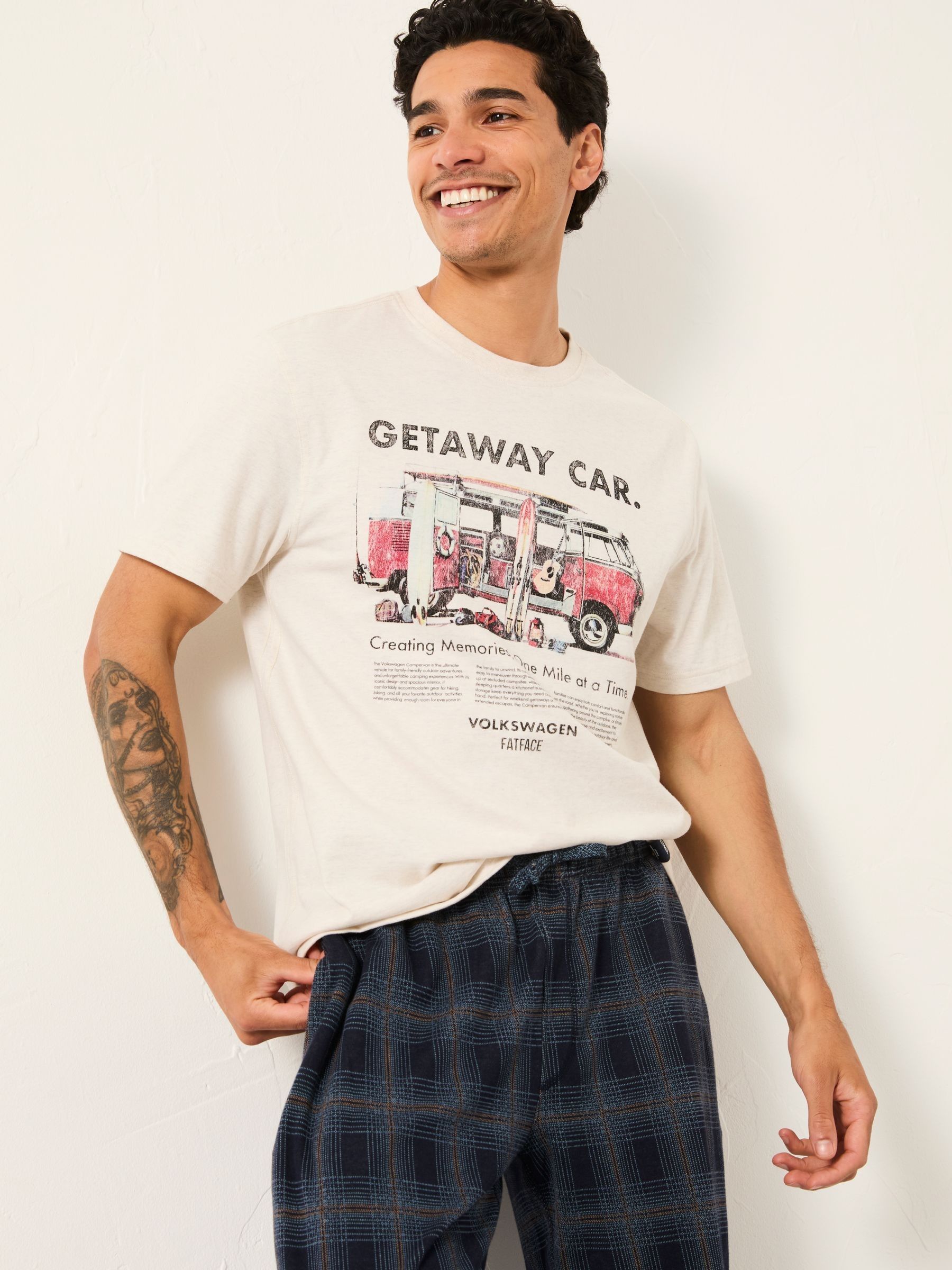 Natural VW Getaway Car Graphic T-Shirt (F69738) | £29.50