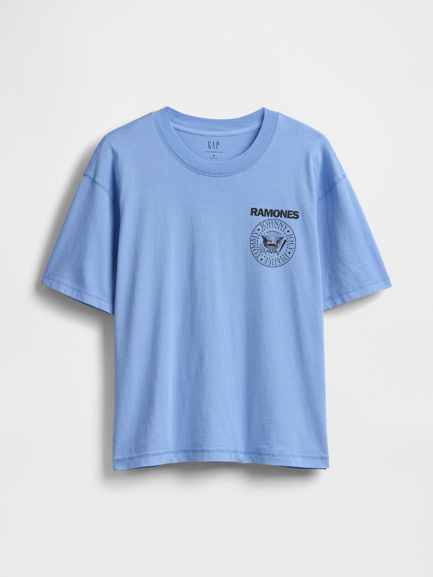 Blue Ramones Heavyweight Cropped Graphic T-Shirt (F69868) | £40