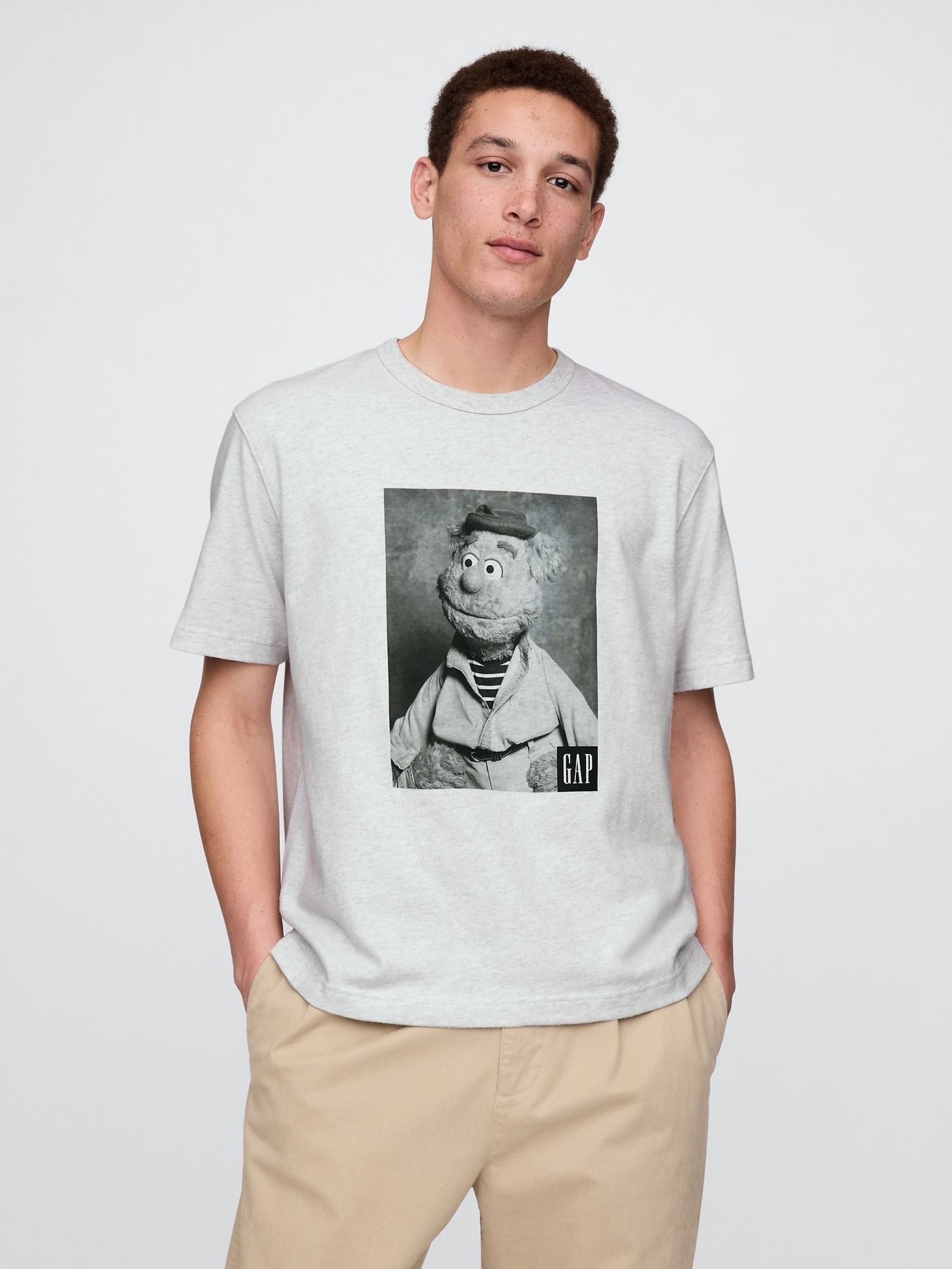 Grey Fozzie Bear Disney The Muppets Graphic T-Shirt (F69869) | £45