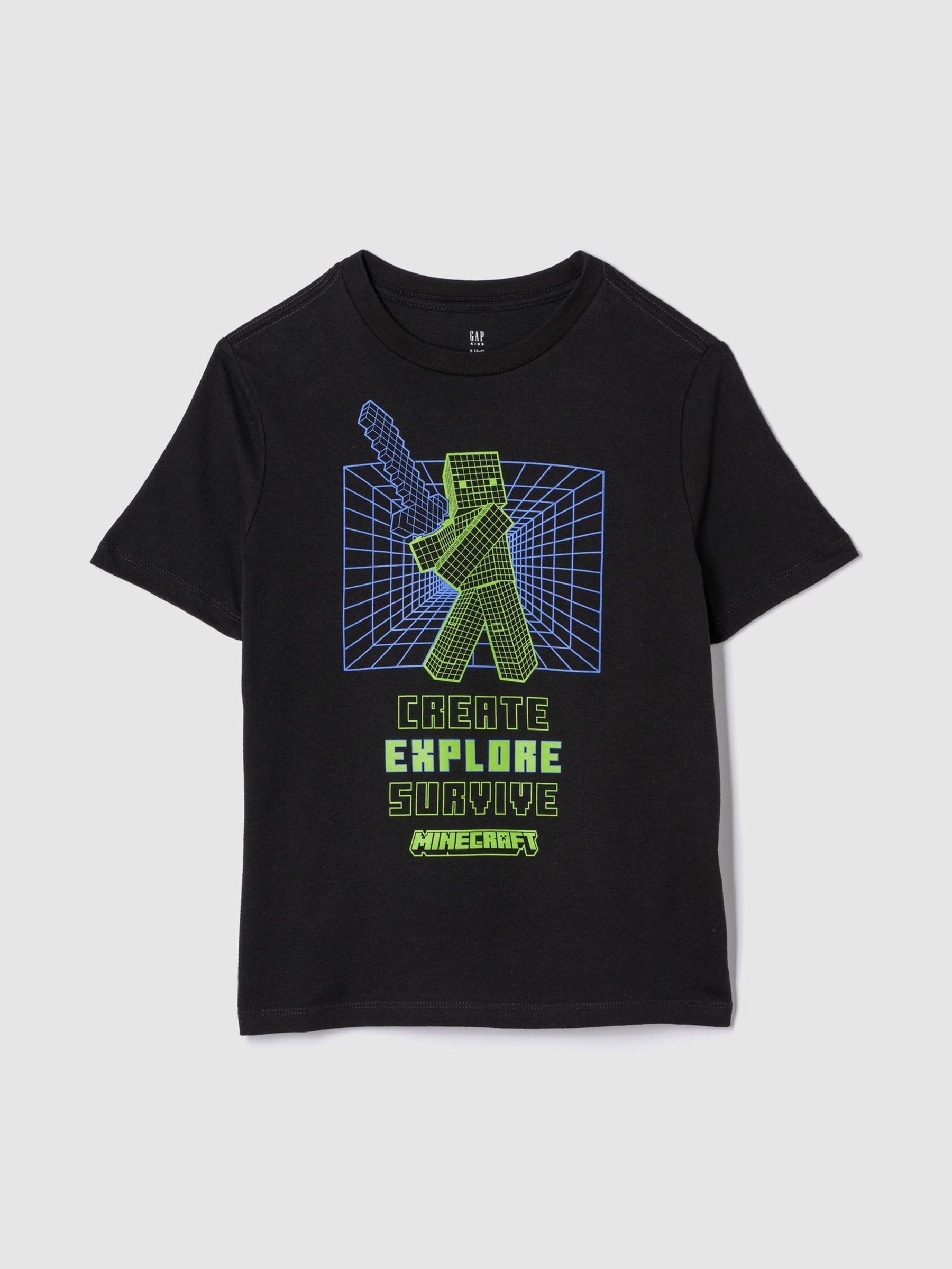 Black Minecraft Graphic T-Shirt (4-13yrs) (F70140) | £16