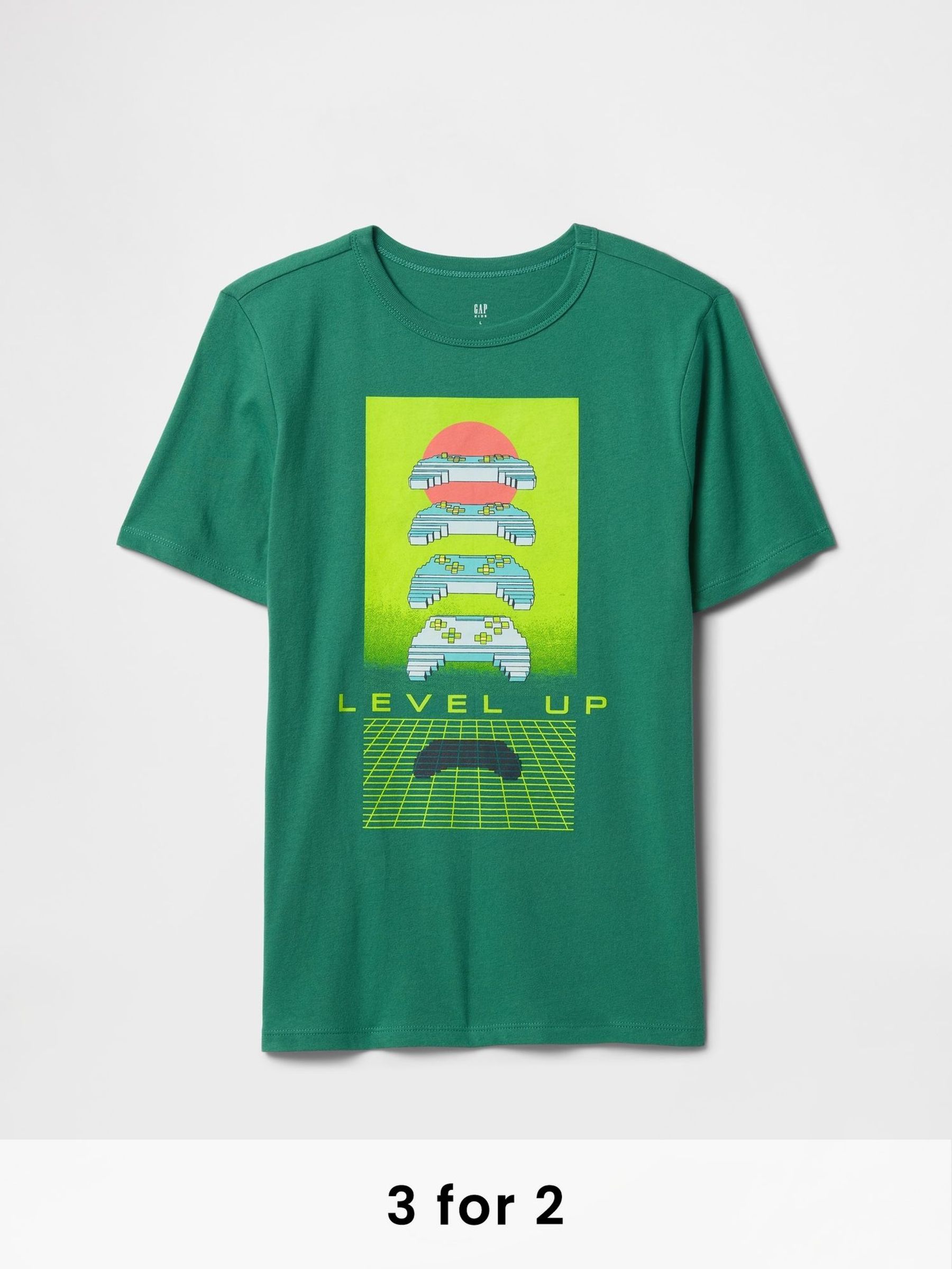 Green Short Sleeve Graphic T-Shirt (4-13yrs) (F70146) | £10