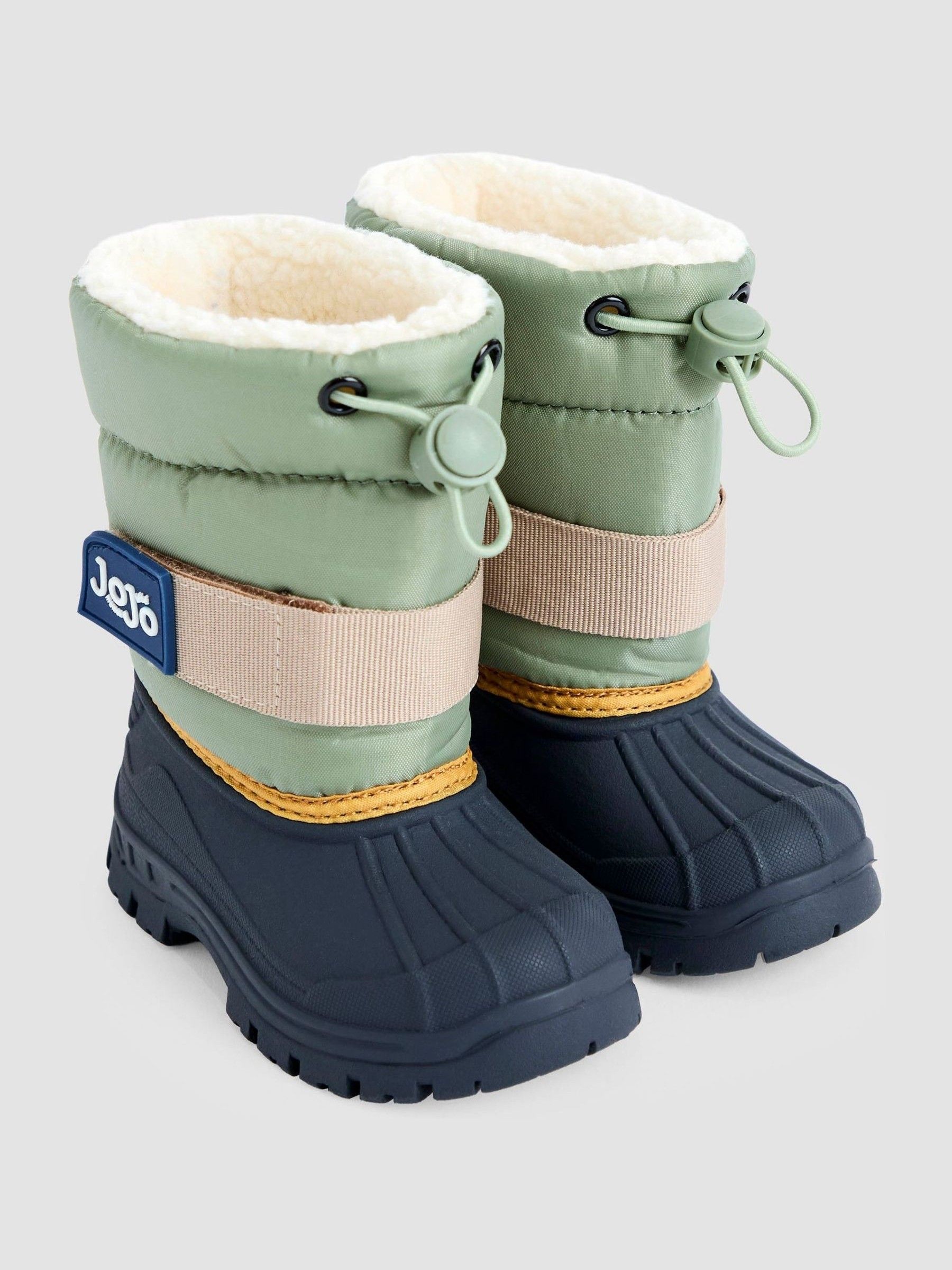 Khaki Cosy Snow Boots (F70315) | £30.50 - £36.50