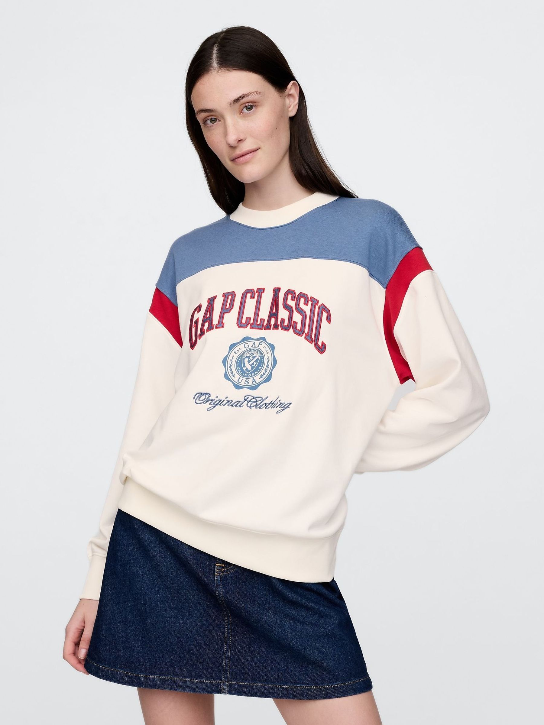 Cream Vintage Soft French Terry Logo Sweatshirt (F70787) | £45
