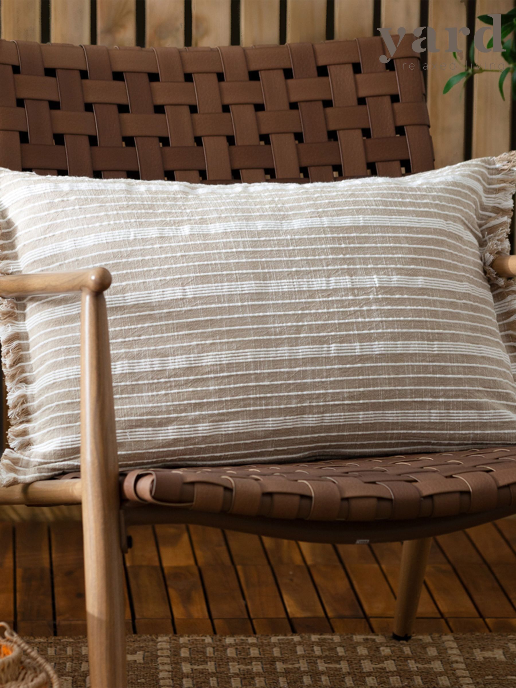 Yard Natural Tide Textured Stripe Outdoor Cushion (F71756) | £28