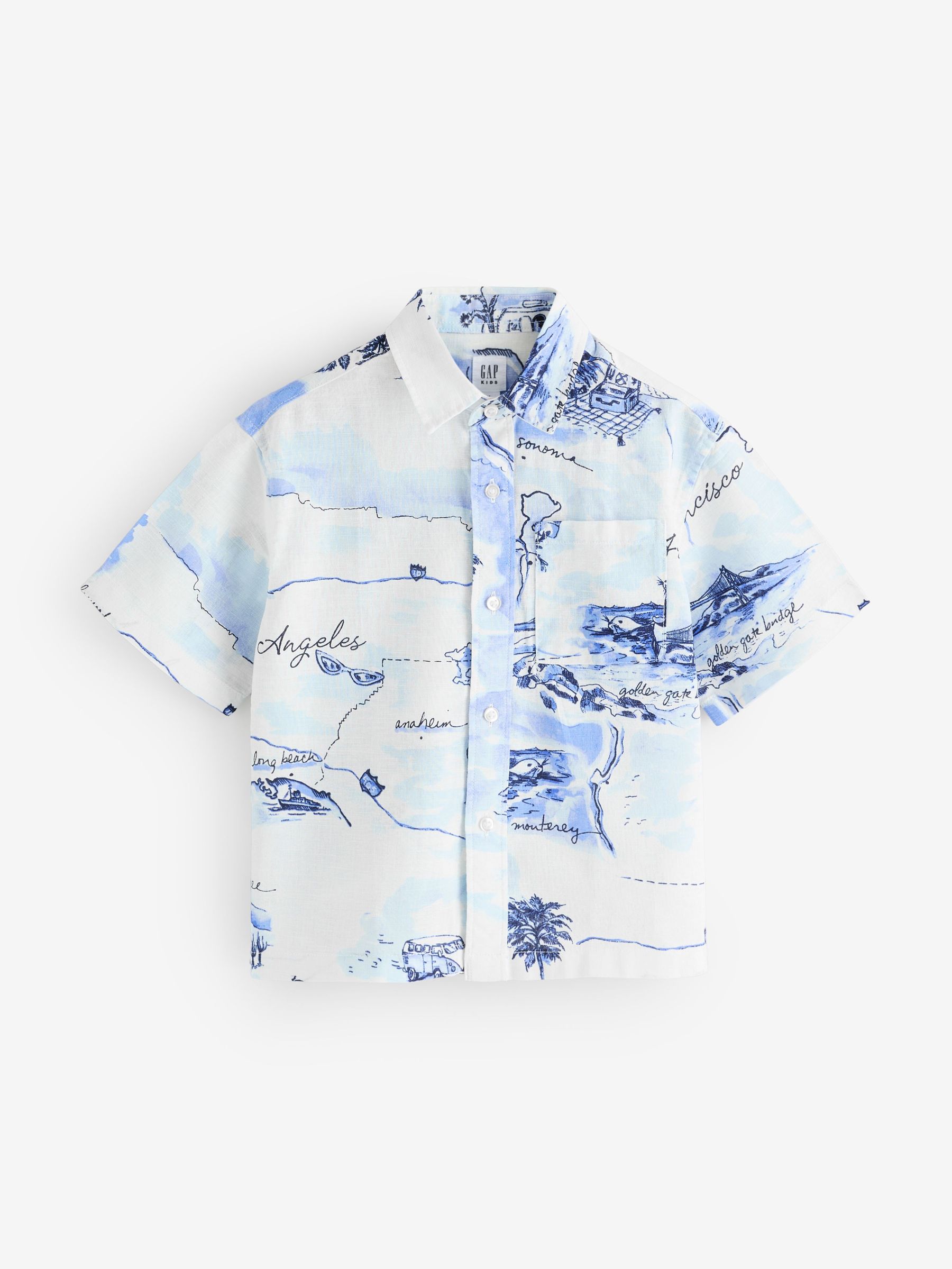 White Linen Cotton Relaxed Shirt (4-13yrs) (F71893) | £25