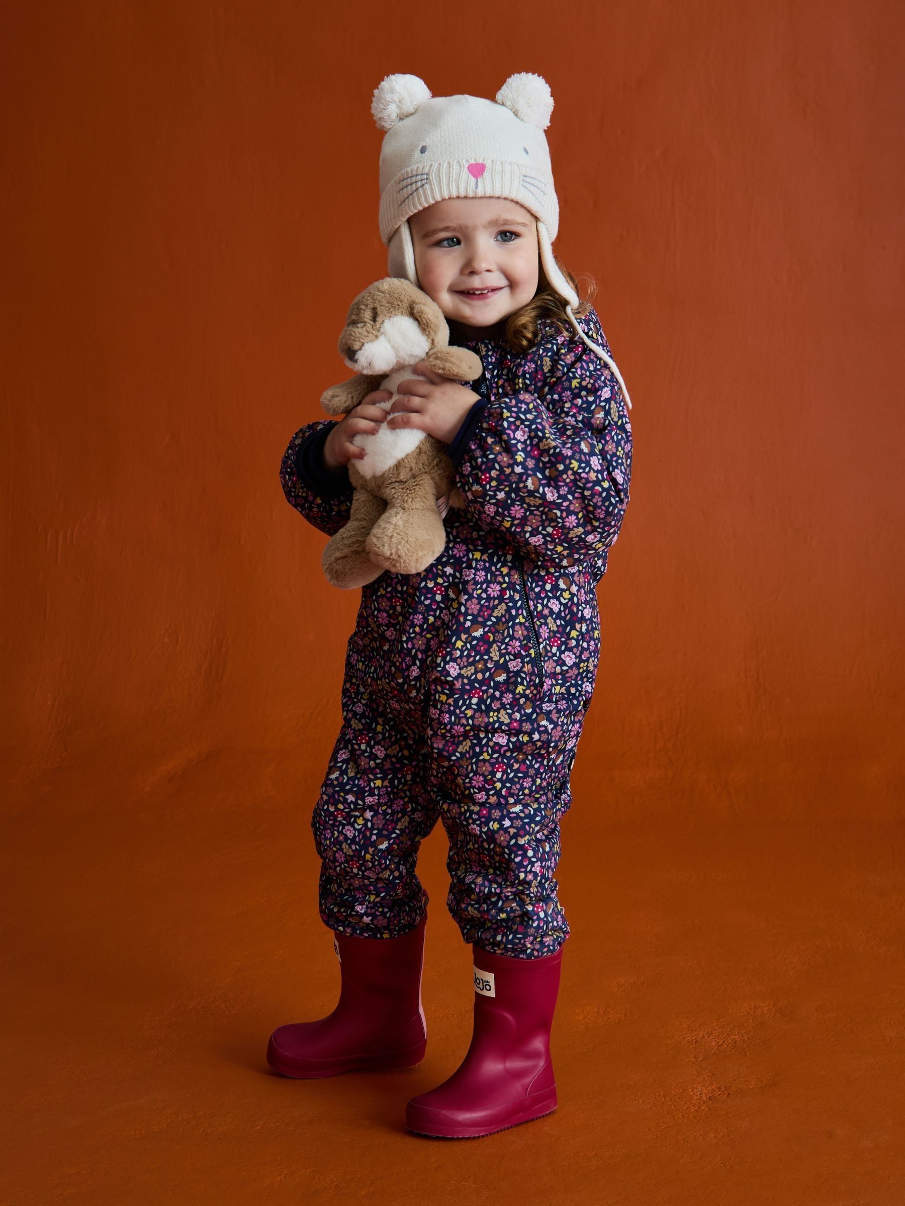 Navy Hedgehog Fleece-lined Waterproof Puddle Suit (F72432) | £55.50 - £59.50