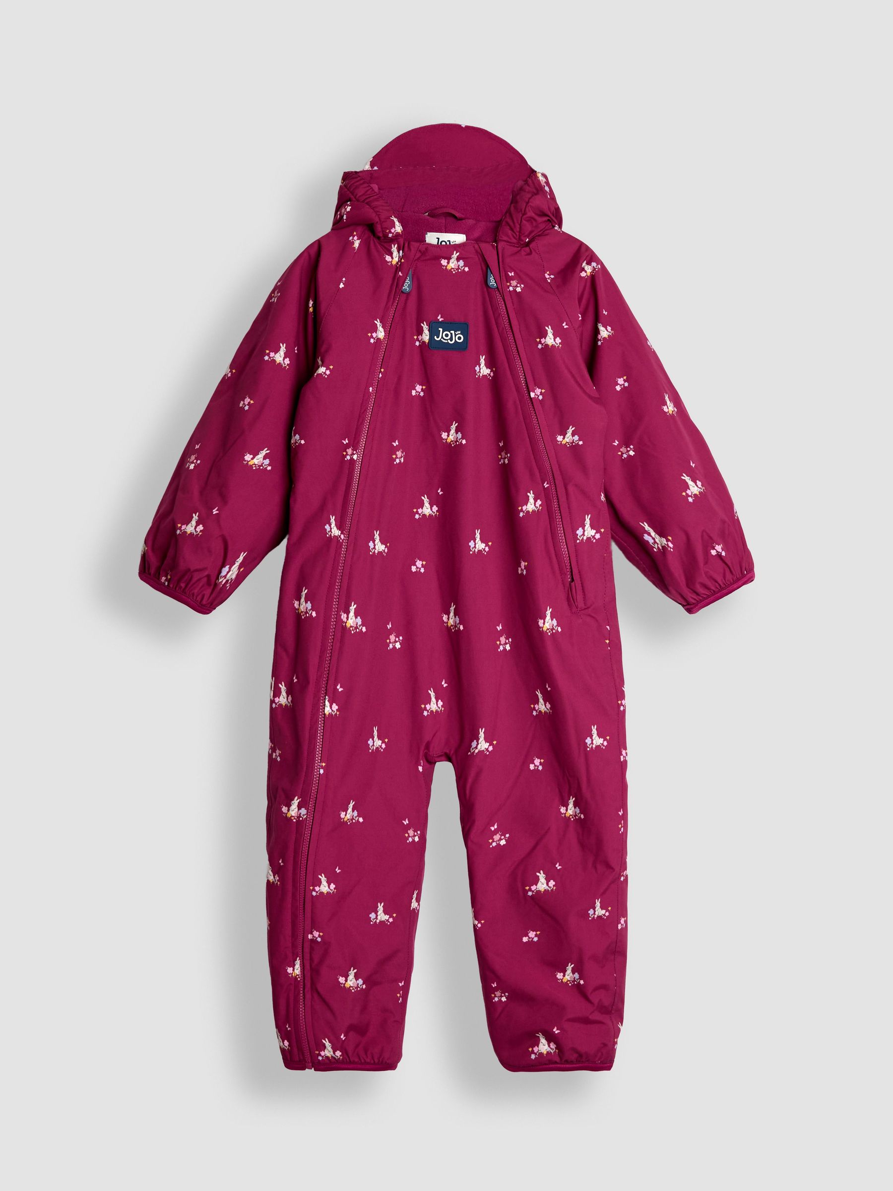 Pink Bunny Floral Fleece-lined Waterproof Puddle Suit (F72443) | £55.50 - £59.50