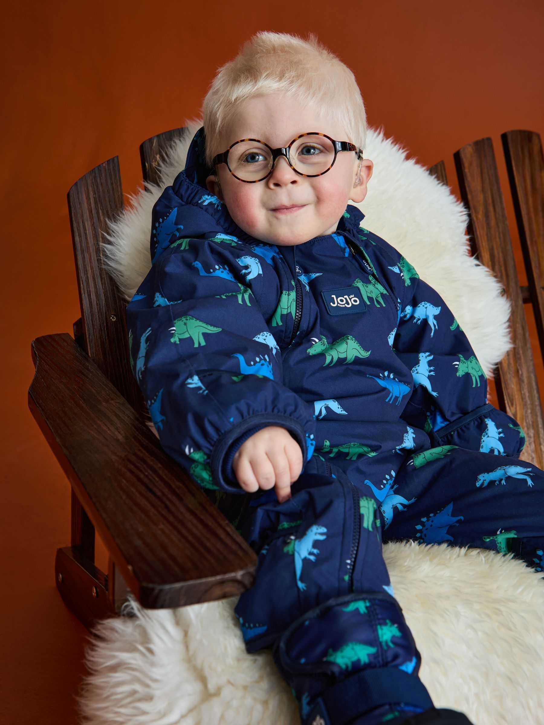 Navy Dino Fleece-lined Waterproof Puddle Suit (F72869) | £55.50 - £59.50