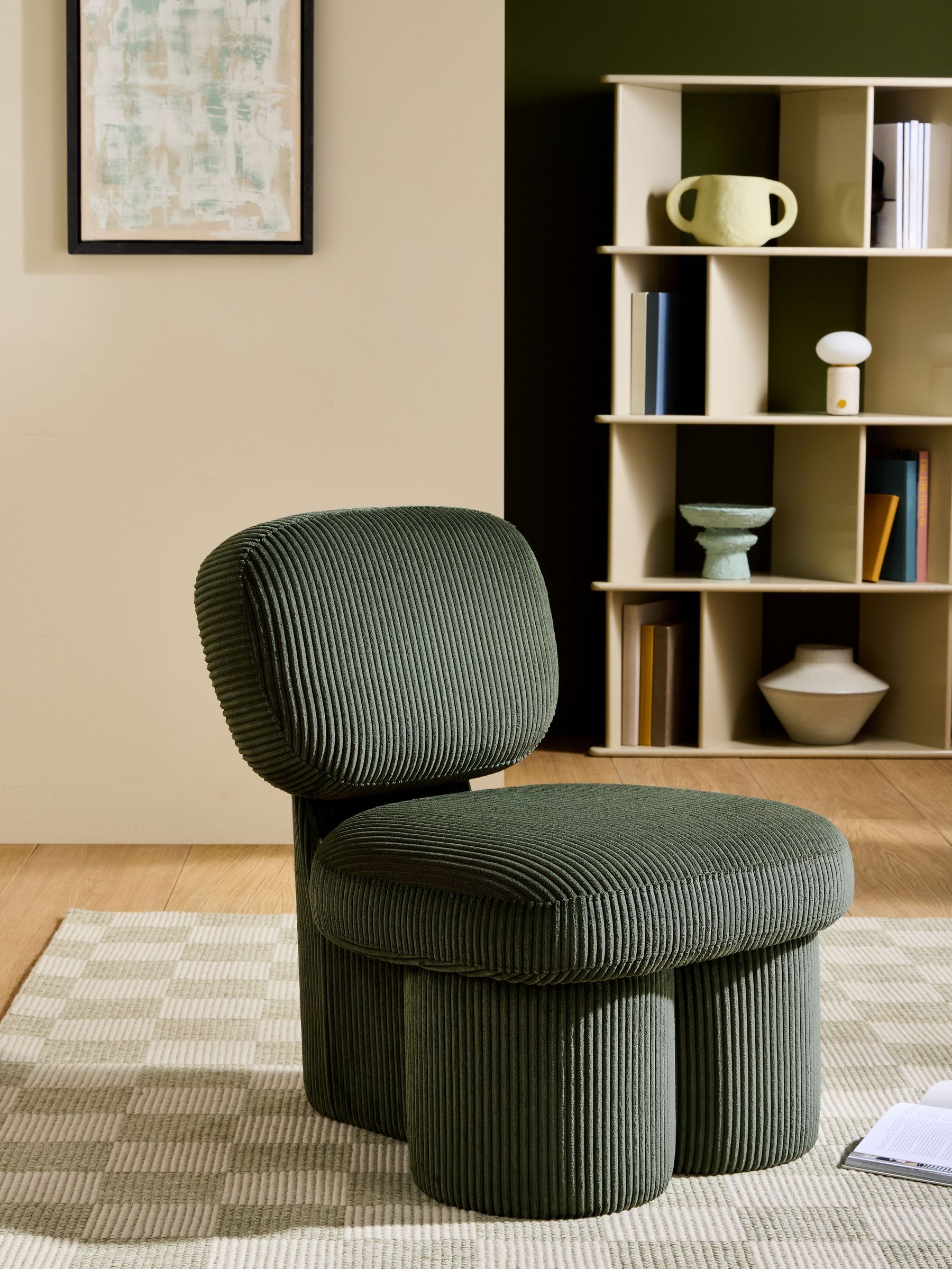 Thea Accent Chair in Forest Green Corduroy (F73475) | £299