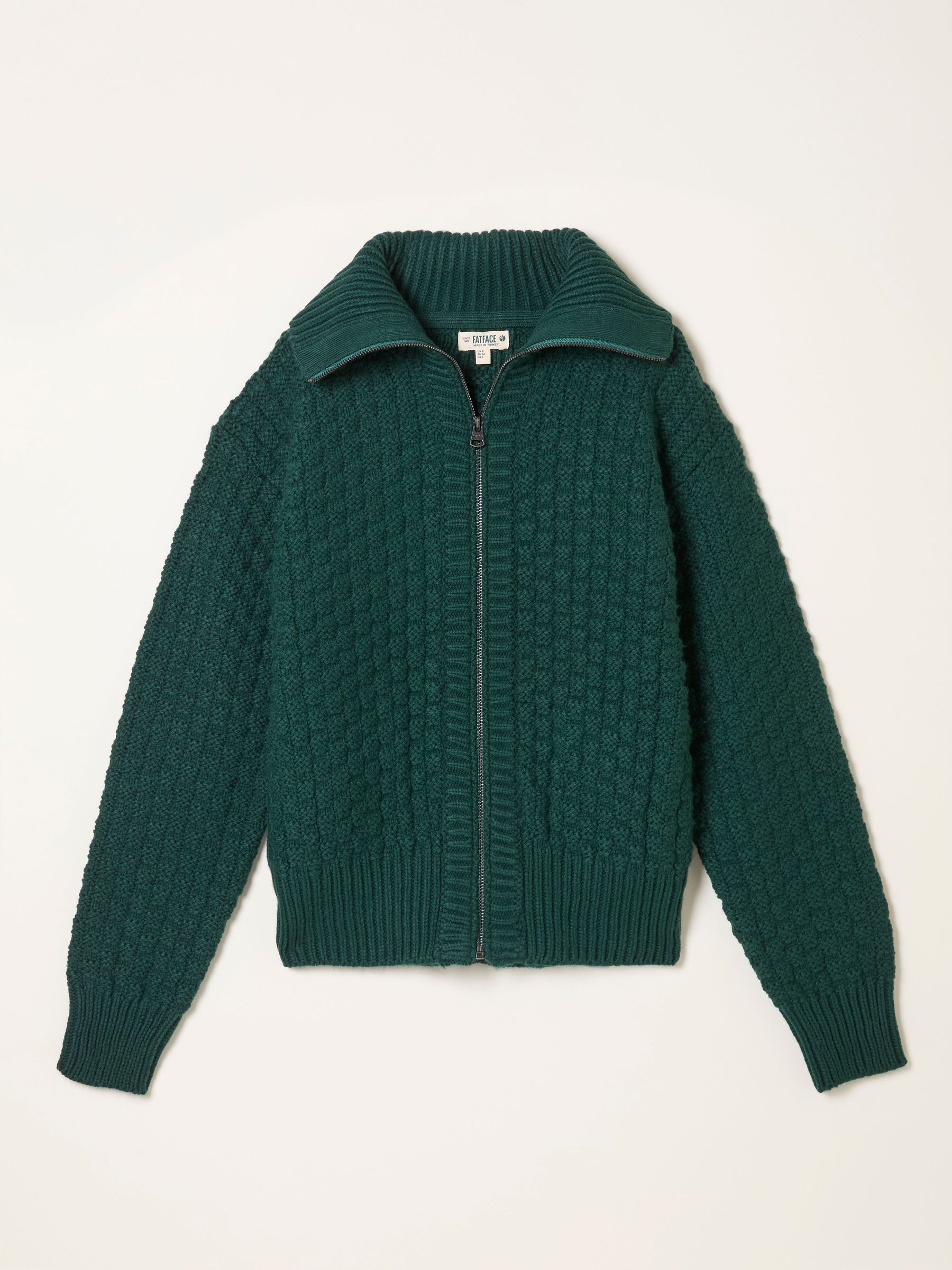 Casey Jade Green Zip Through Funnel Neck (F75805) | £65