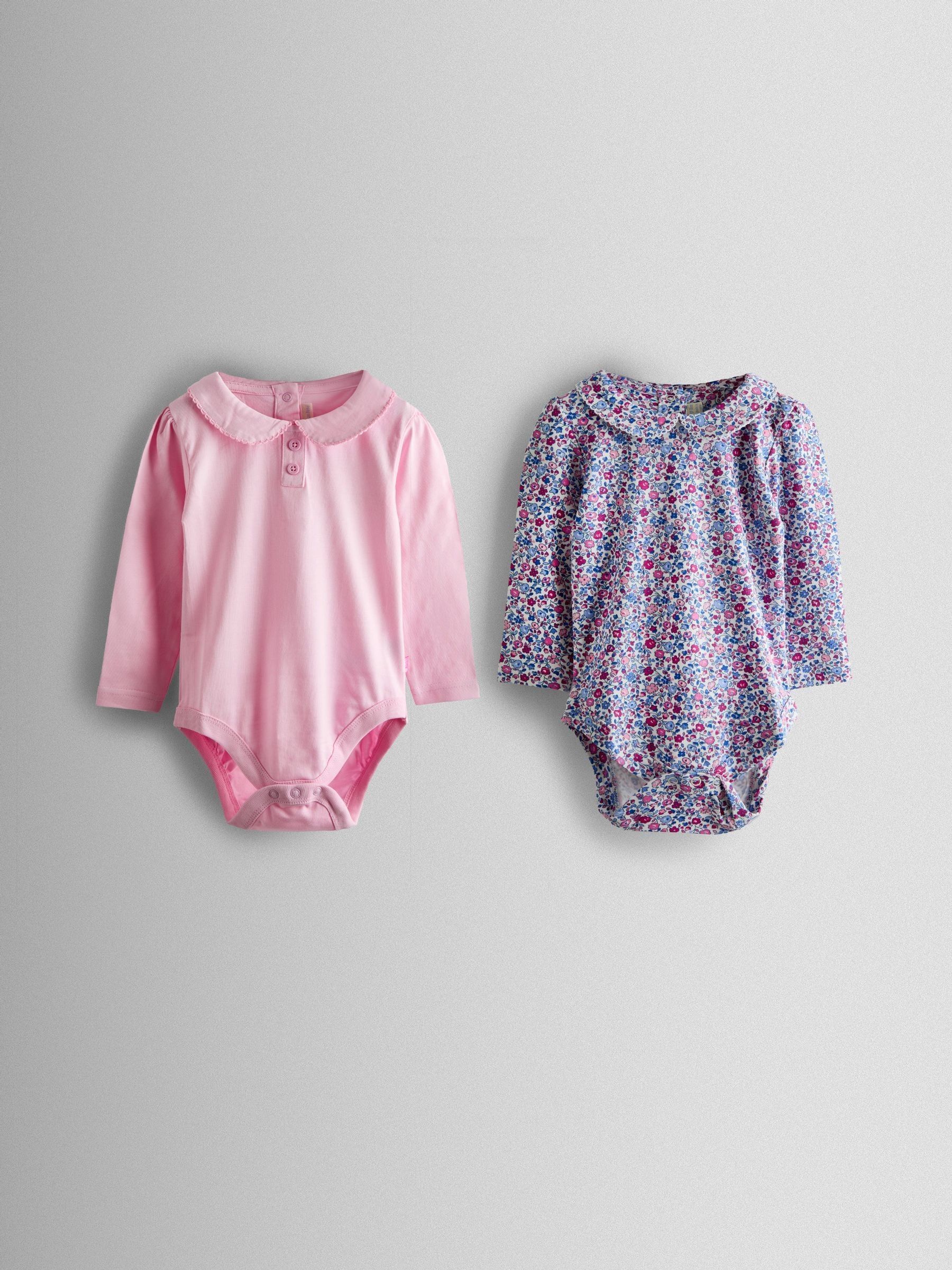 Pink 2-Pack Ditsy Floral Peter Pan Bodies (F75918) | £22 - £23