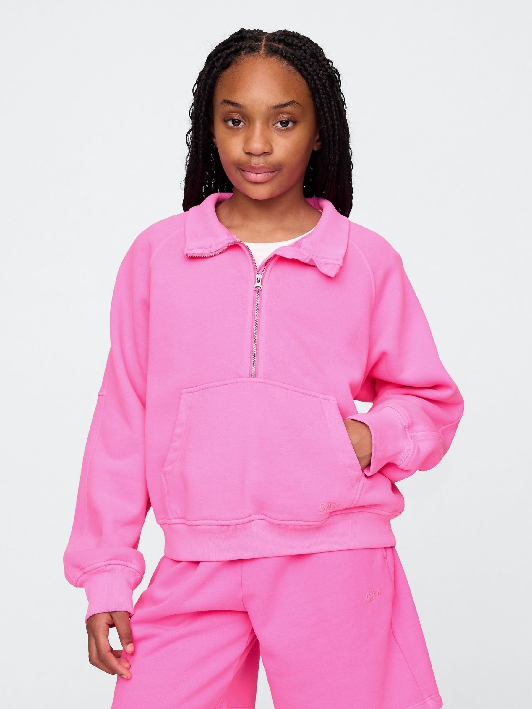 Pink Scuba Half-Zip Pullover (4-13yrs) (F77151) | £30