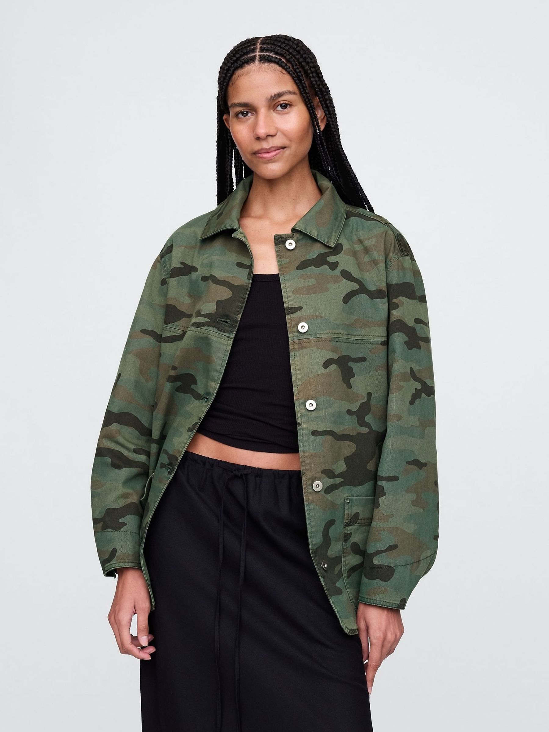 Green Camo Chore Jacket (F77188) | £105