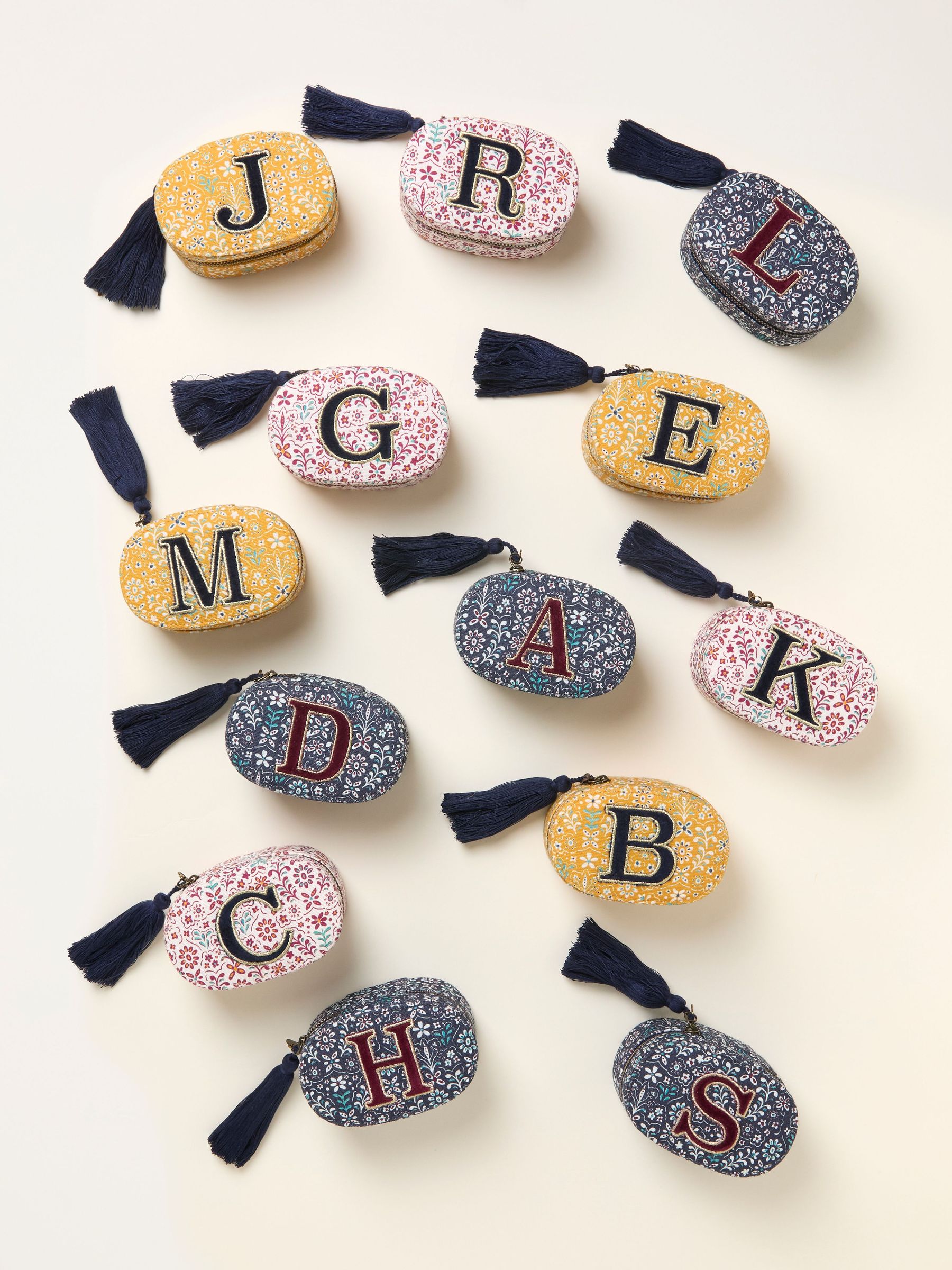 Multi Alphabet Floral Travel Jewellery Box (F77445) | £19.50