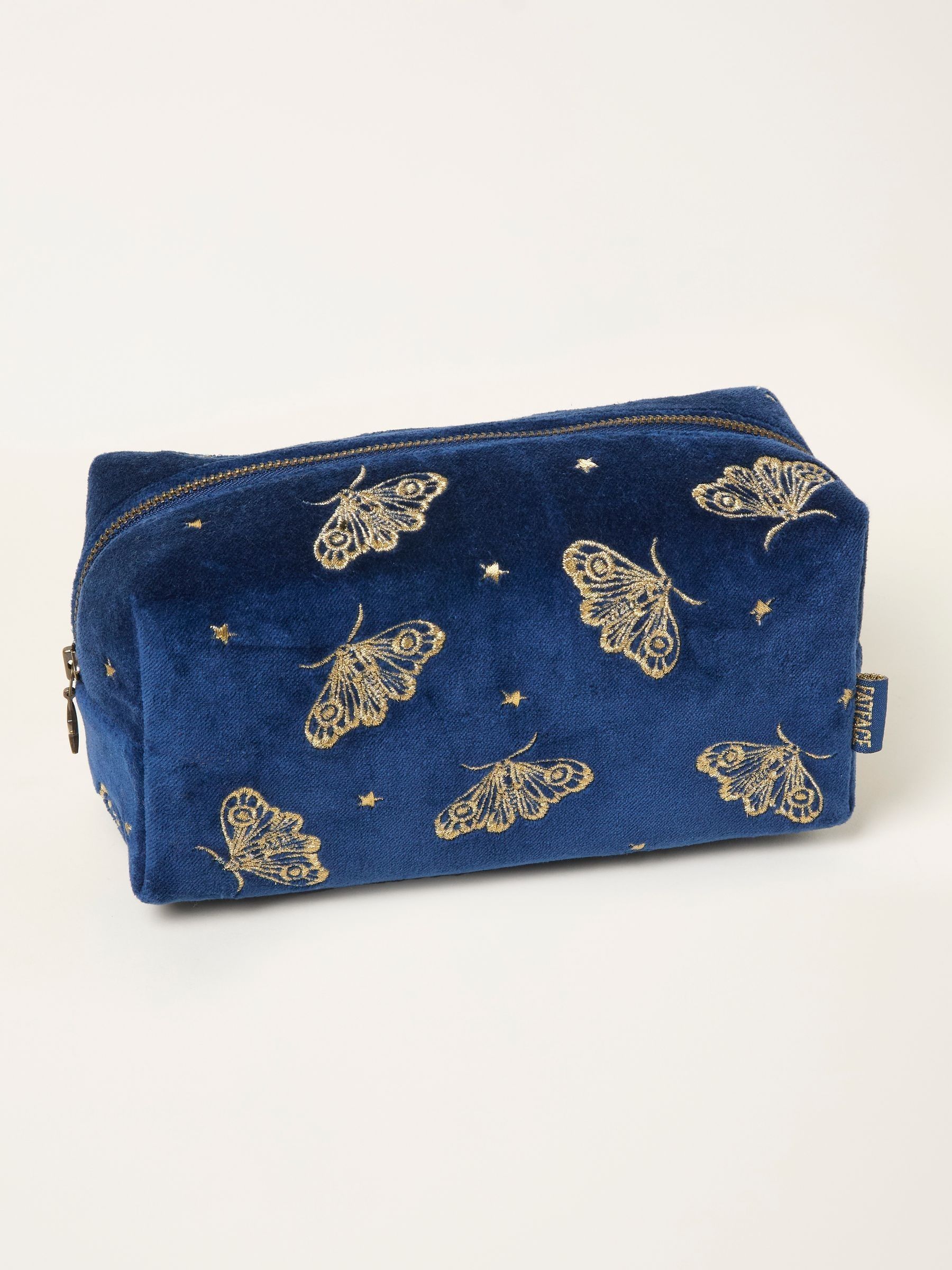 Navy Moth Embroidered Makeup Bag (F77530) | £19.50