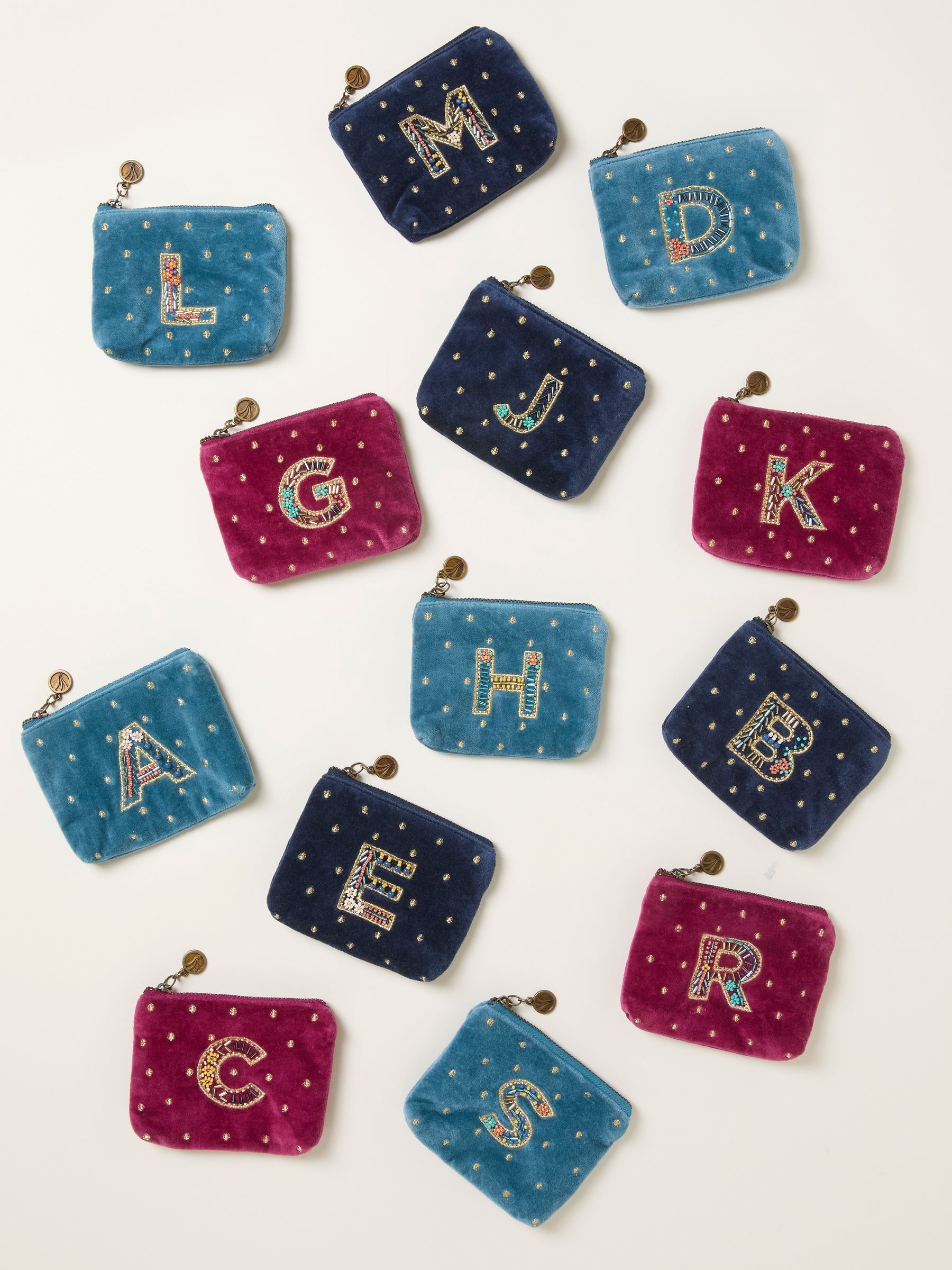 Multi Alphabet Embroidered Coin Purse (F77808) | £12.50