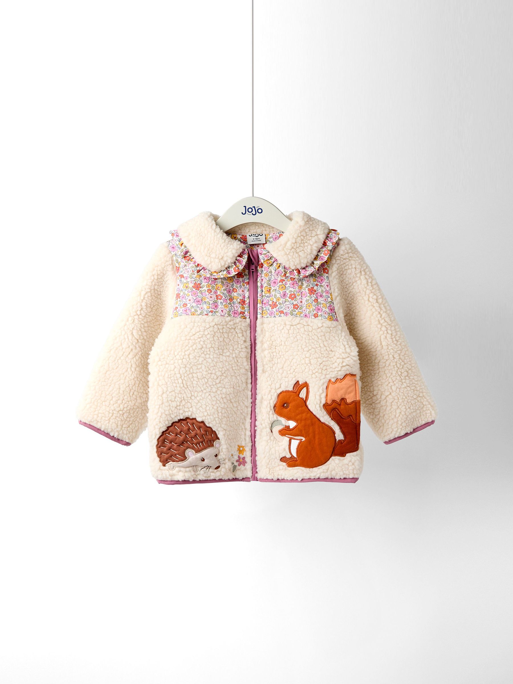 Cream Woodland Friends Fleece Zip-Up Jacket With Collar (F78624) | £34 - £40