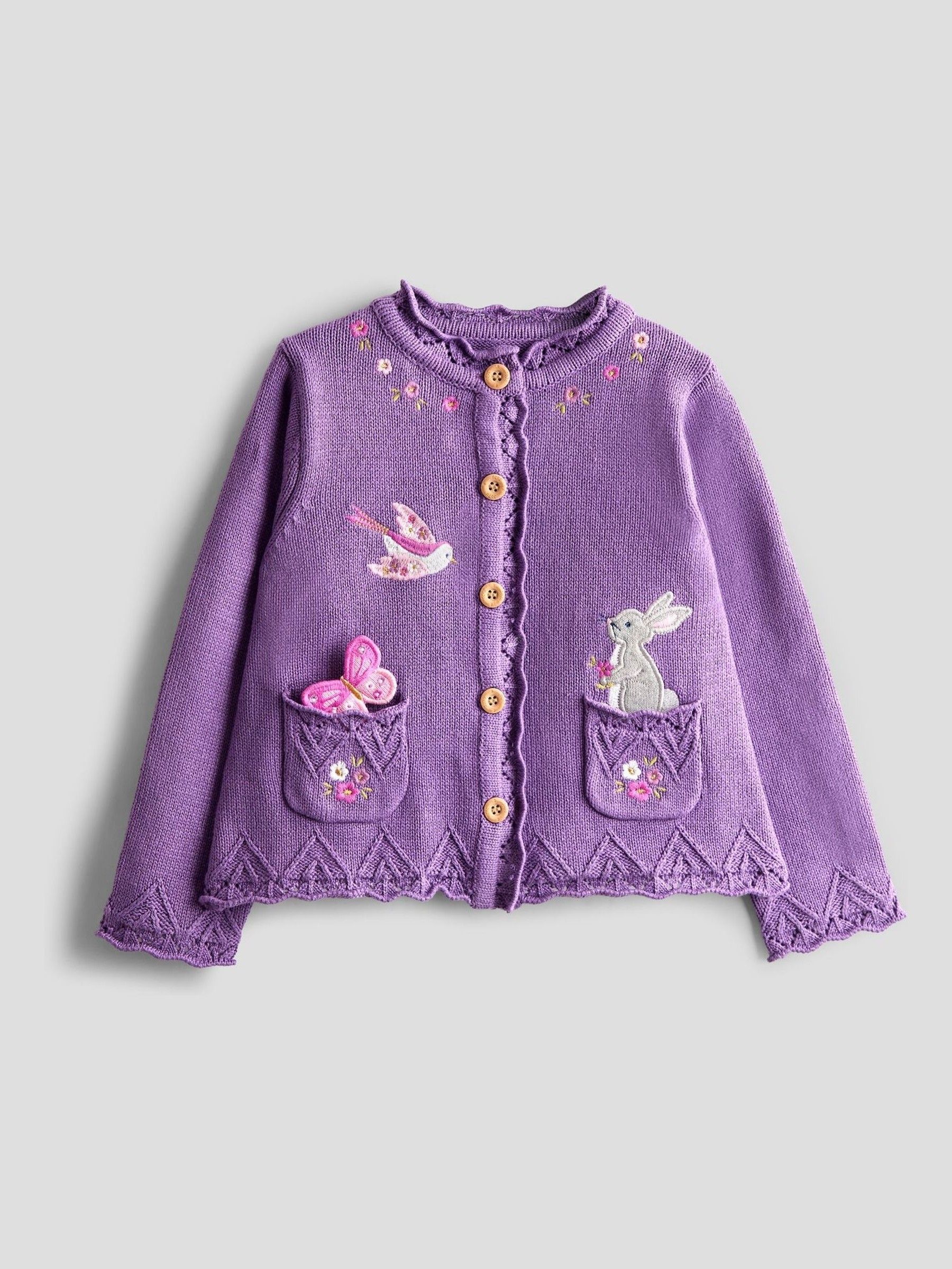Purple Pet in Pocket Applique Cardigan (F78901) | £28 - £31