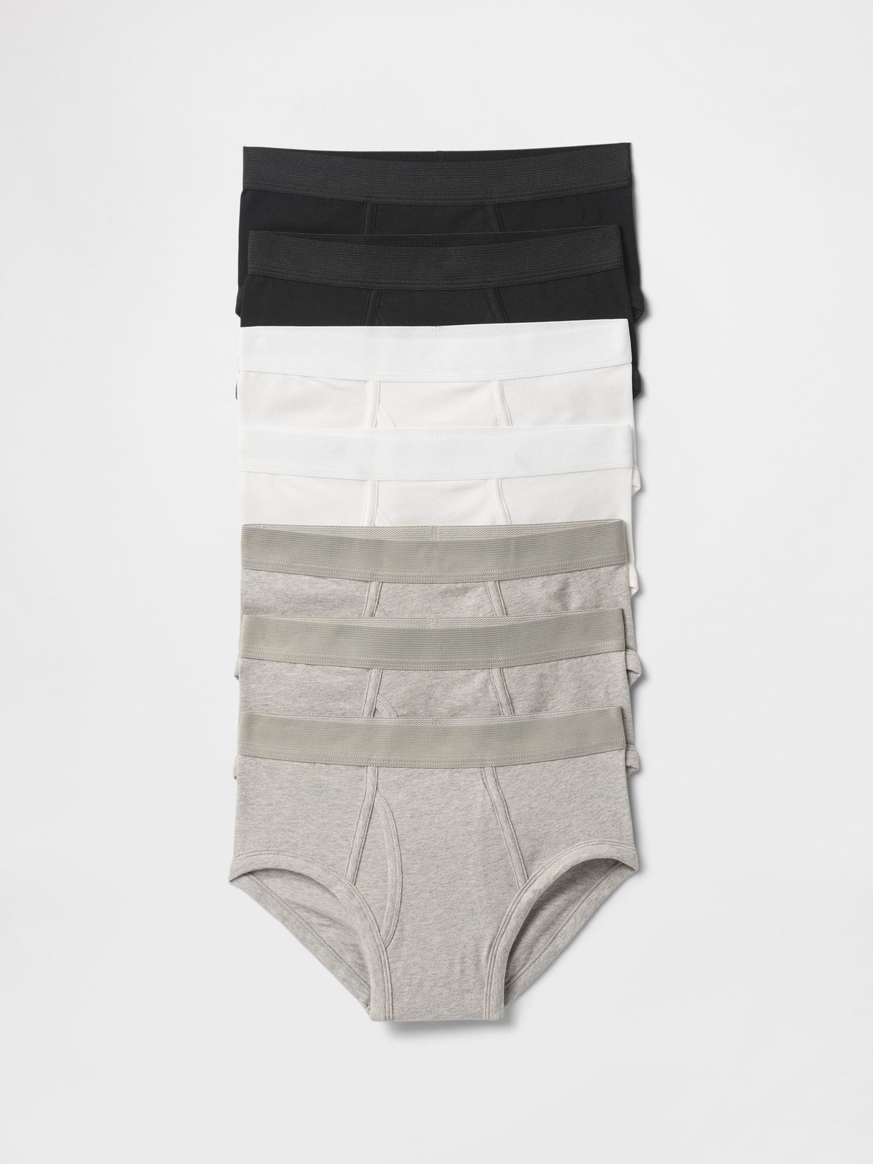 Grey/Black Organic Cotton Briefs 7-Pack (F79370) | £30
