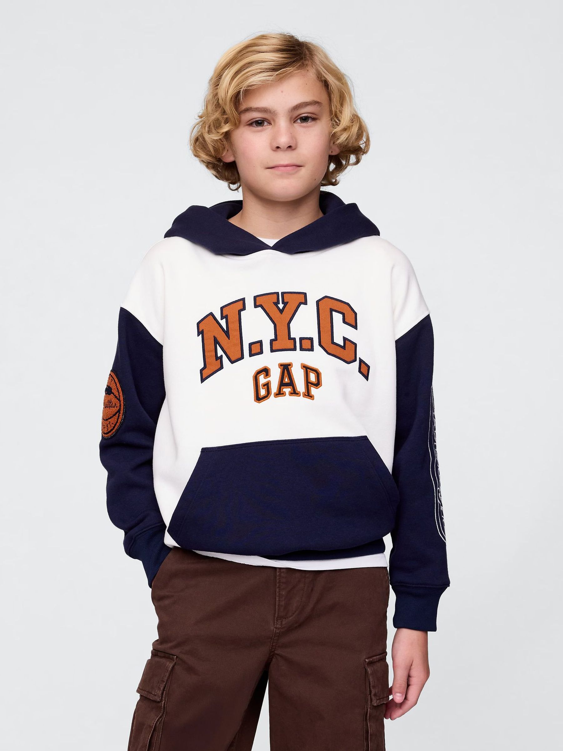 White Vintage Soft NYC Logo Hoodie (4-13yrs) (F79373) | £45