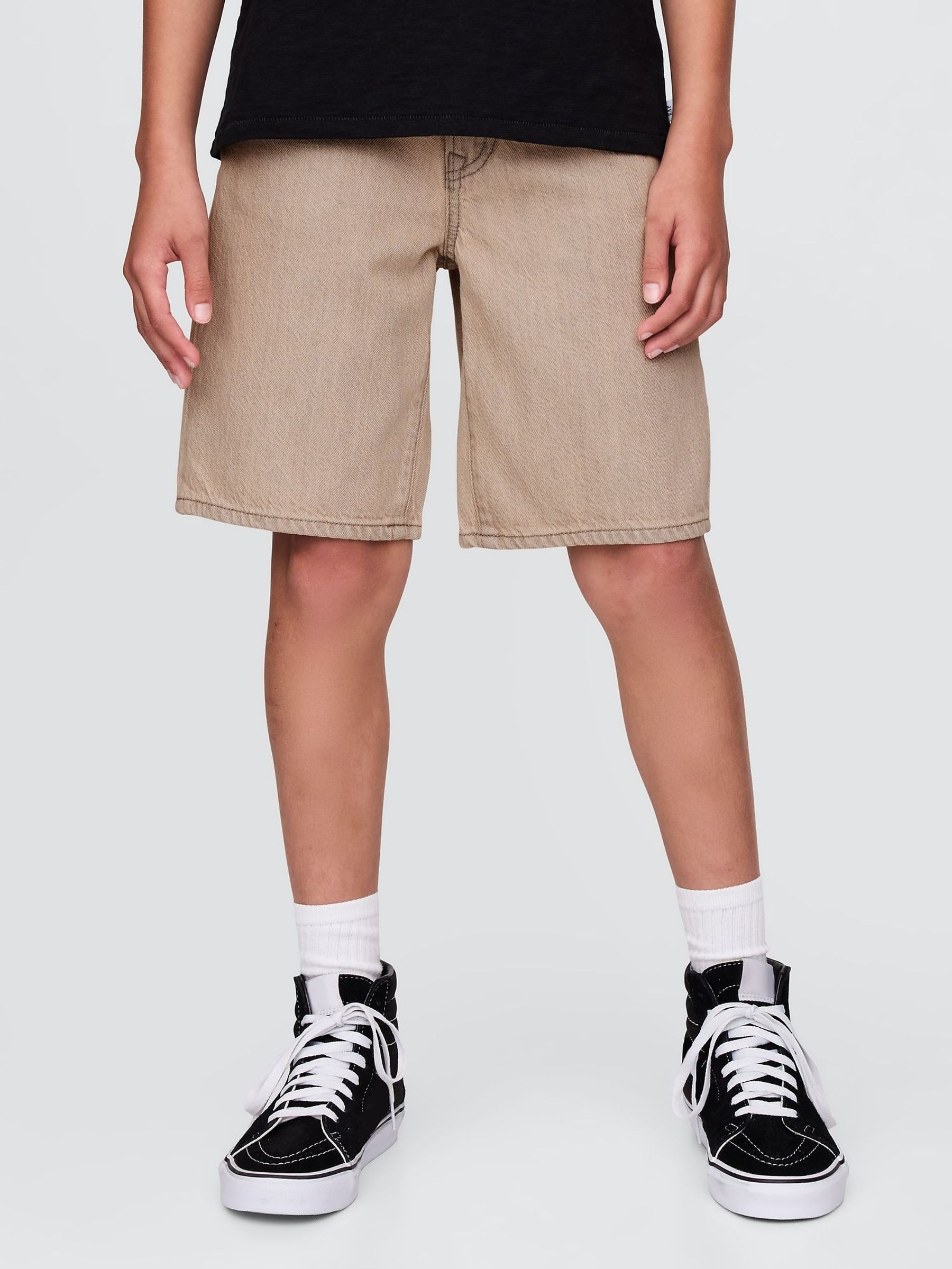 Beige UltraSoft 90s Loose Denim Shorts (5-13yrs) (F79374) | £25
