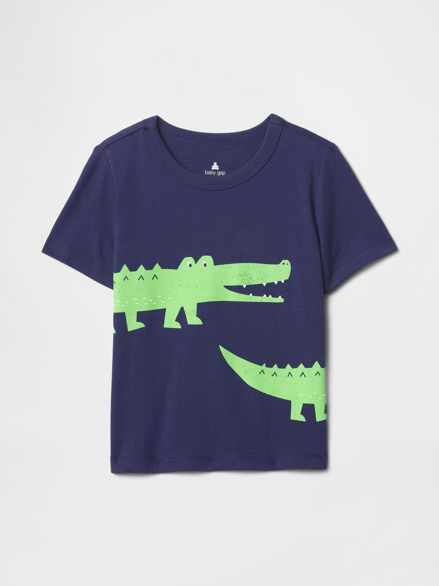 Navy Blue Alligator Short Sleeve Graphic T-Shirt (4-13yrs) (F79680) | £10
