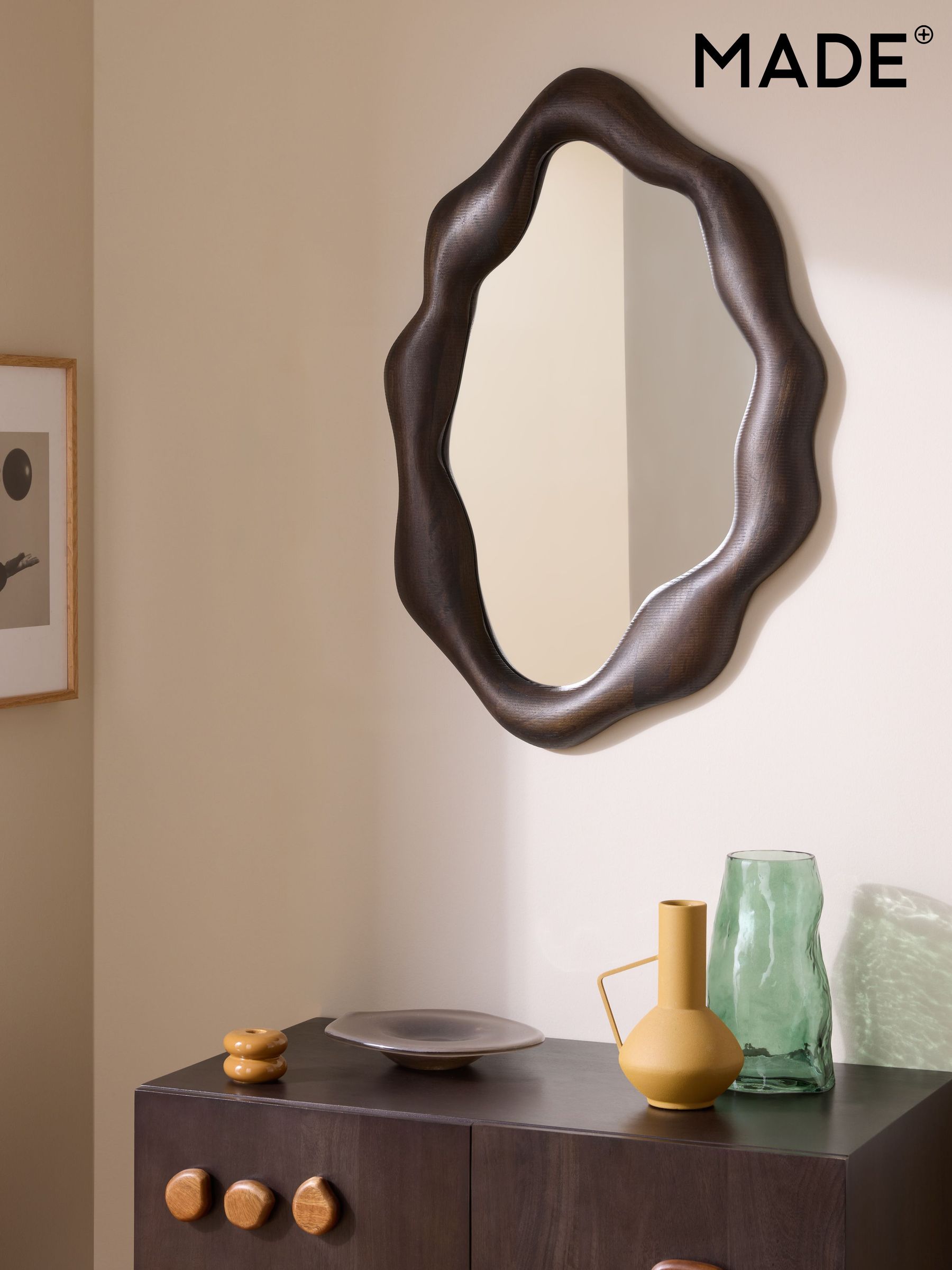 Sophie Sellu Amma Mirror in Wood (F79786) | £145