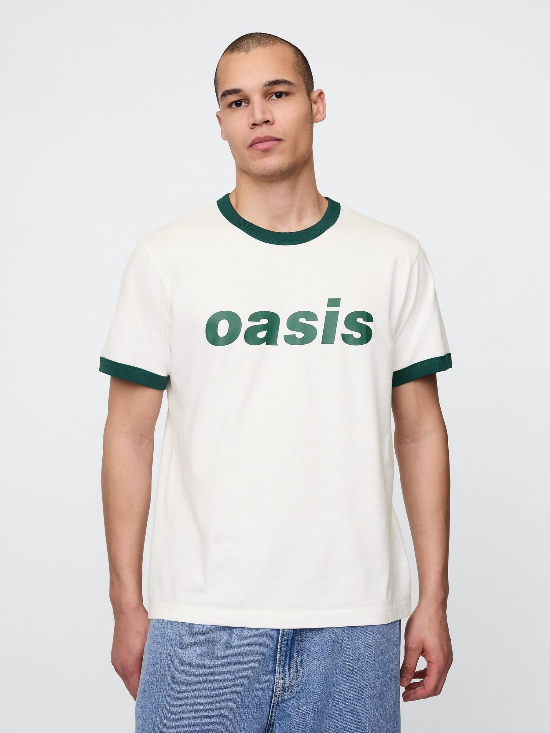 Cream Oasis Graphic T-Shirt (F81209) | £40